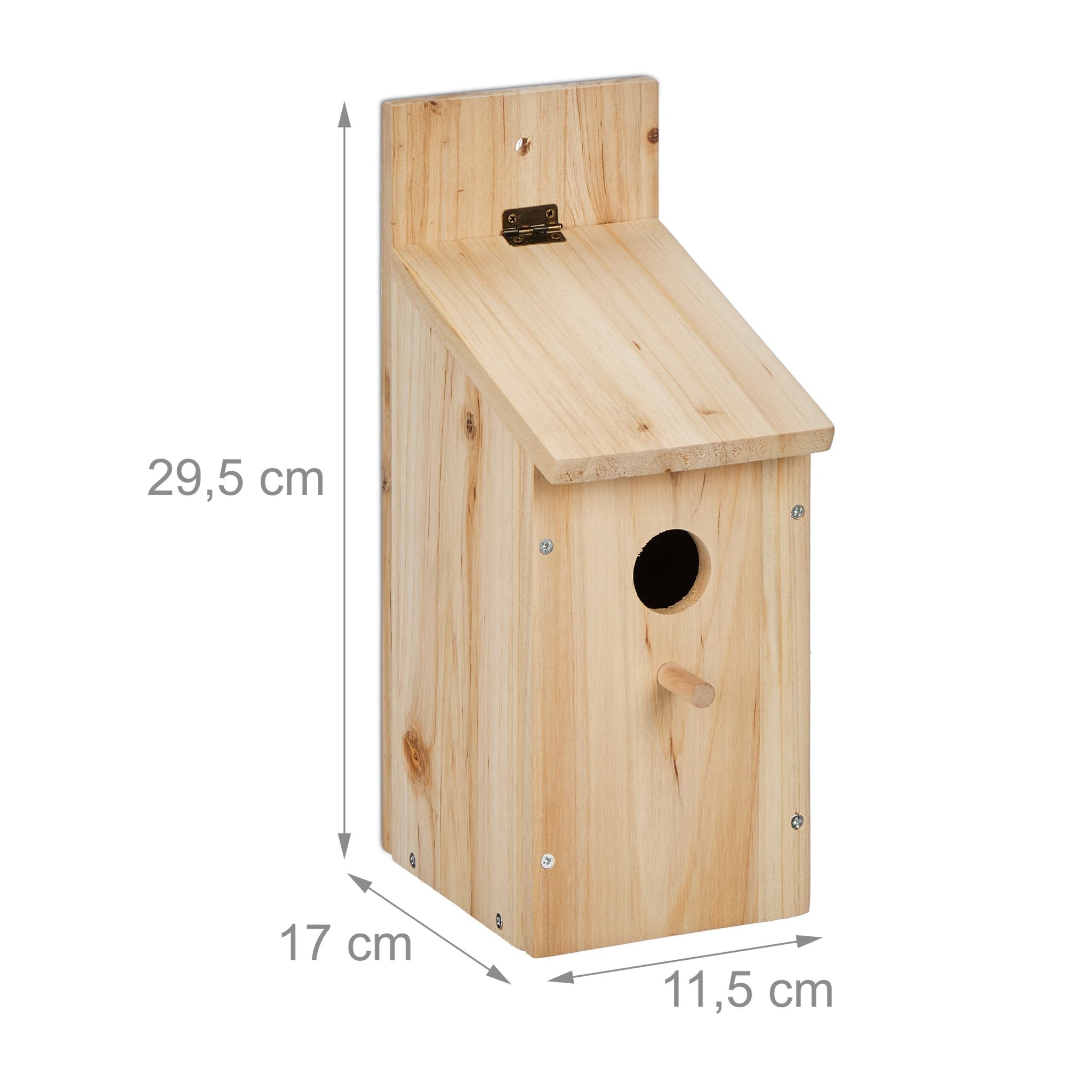 Nistkasten Bausatz für Vögel 2er-Set Hellbraun von Relaxdays