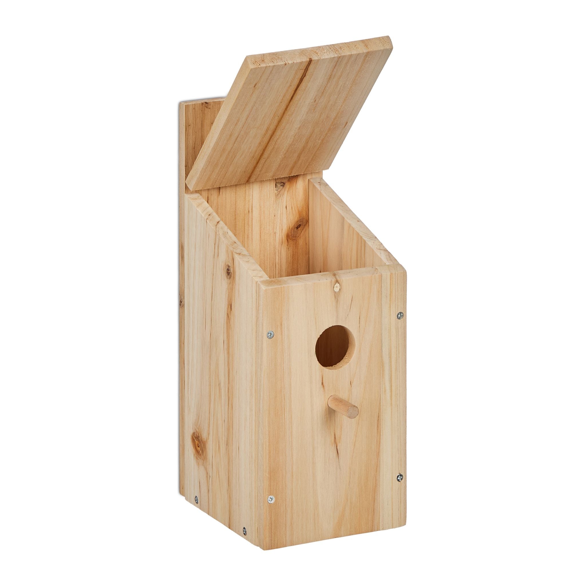 Nistkasten Bausatz für Vögel 2er-Set Hellbraun von Relaxdays