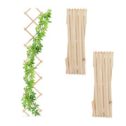 Ausziehbares Rankgitter 3er-Set Hellbraun von Relaxdays