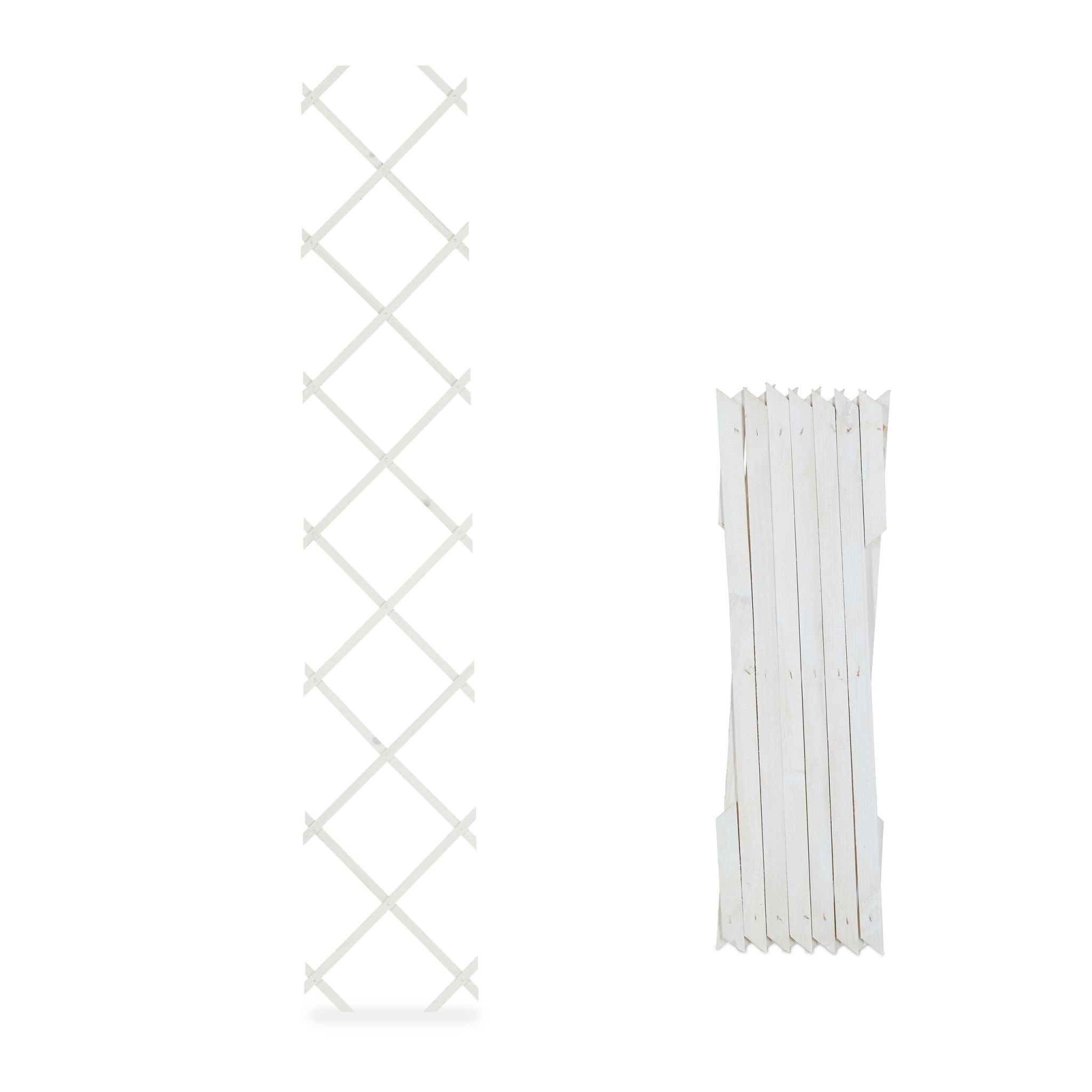 Ausziehbares Rankgitter 3er-Set Weiss von Relaxdays