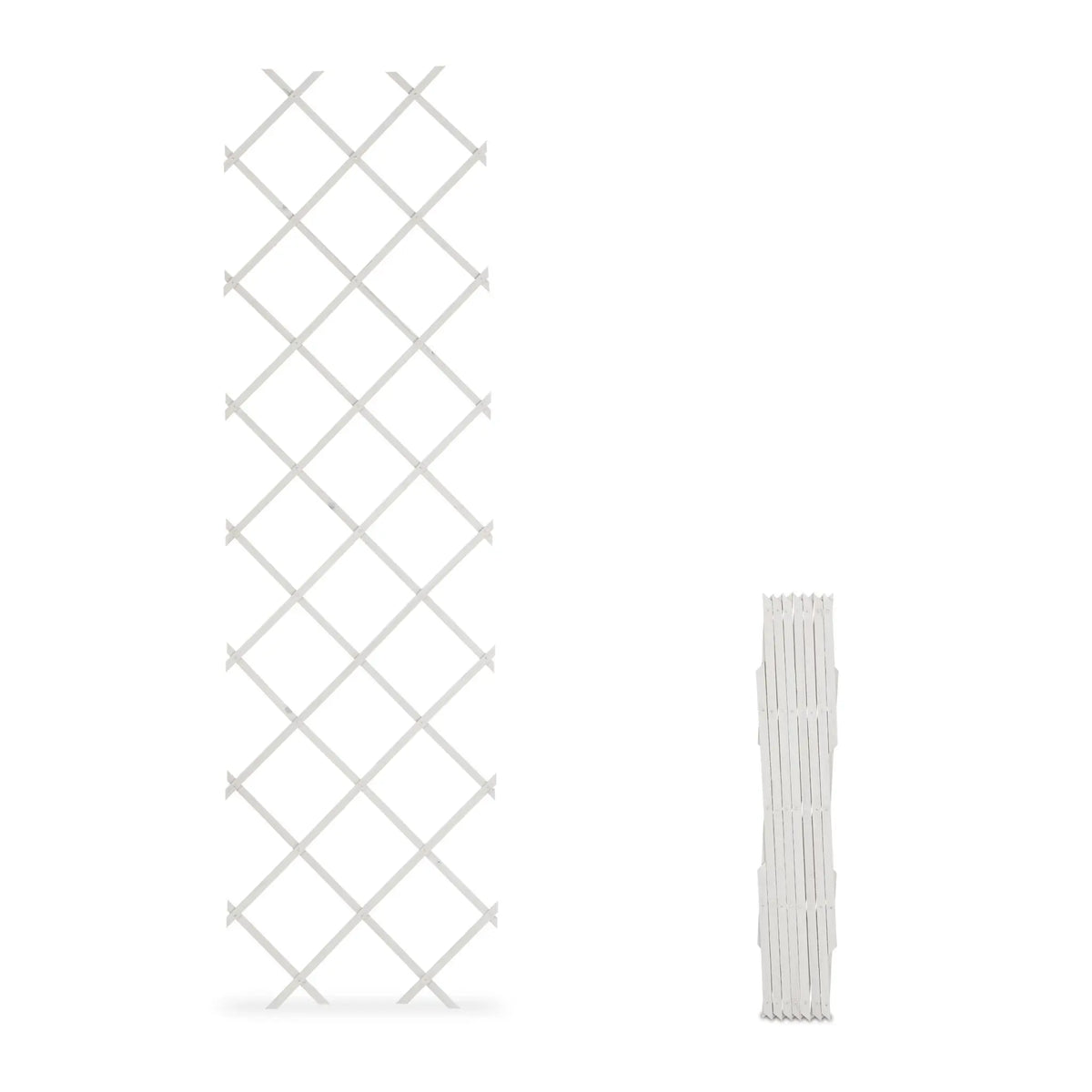 Ausziehbares Rankgitter 3er-Set Weiss von Relaxdays