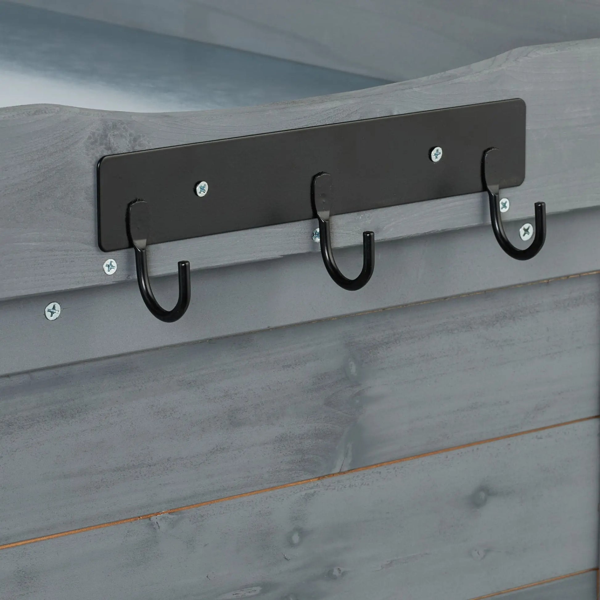 Pflanztisch mit Unterschrank Schwarz-Silber-Grau von Relaxdays