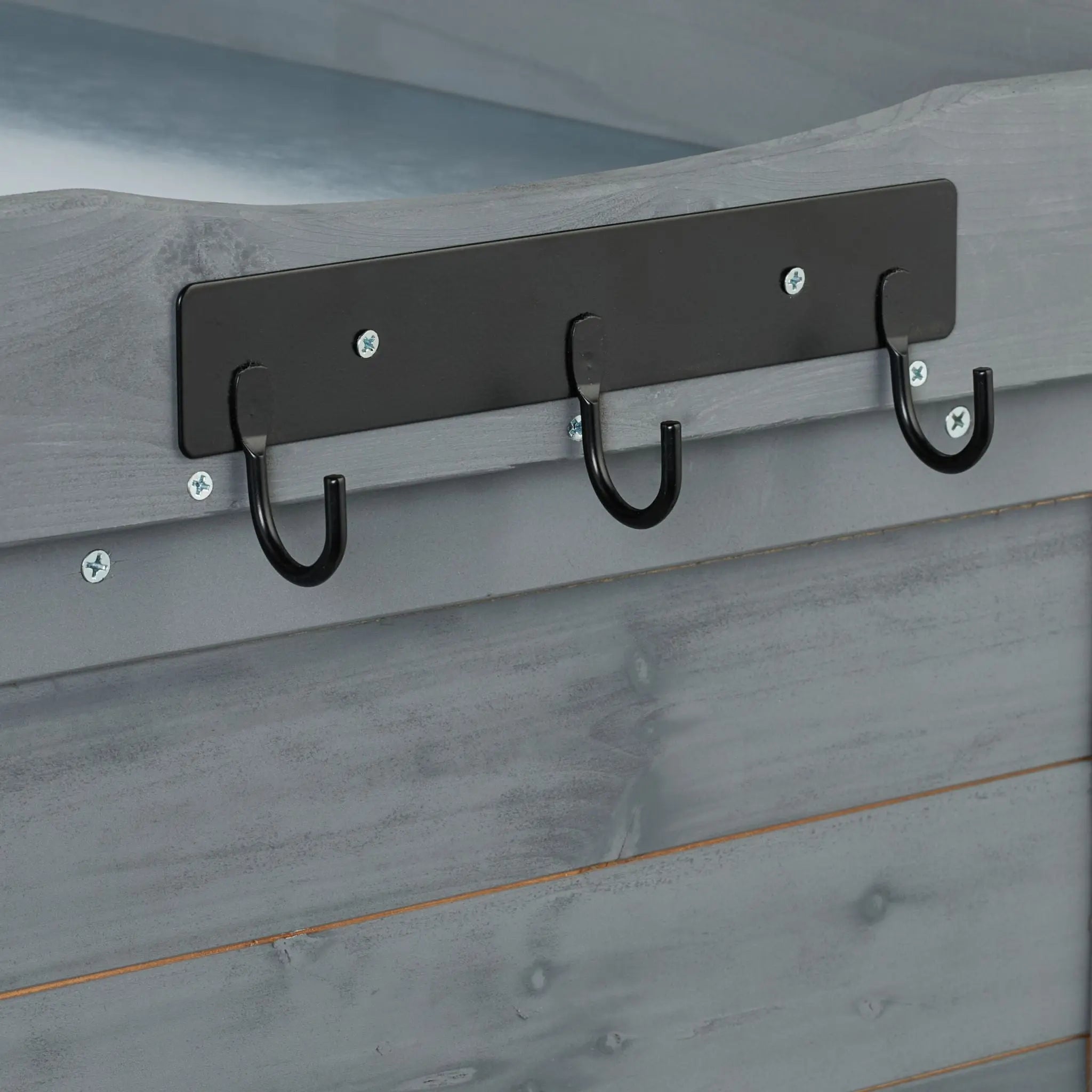 Pflanztisch mit Unterschrank Schwarz-Silber-Grau von Relaxdays