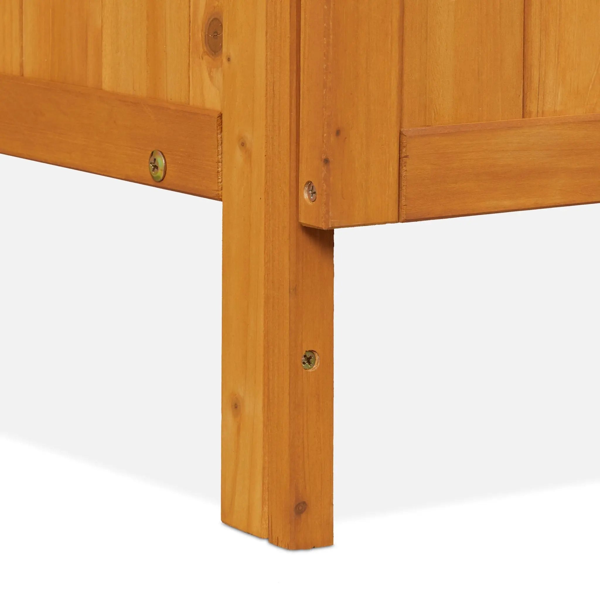 Pflanztisch mit Unterschrank Orange-Silber von Relaxdays
