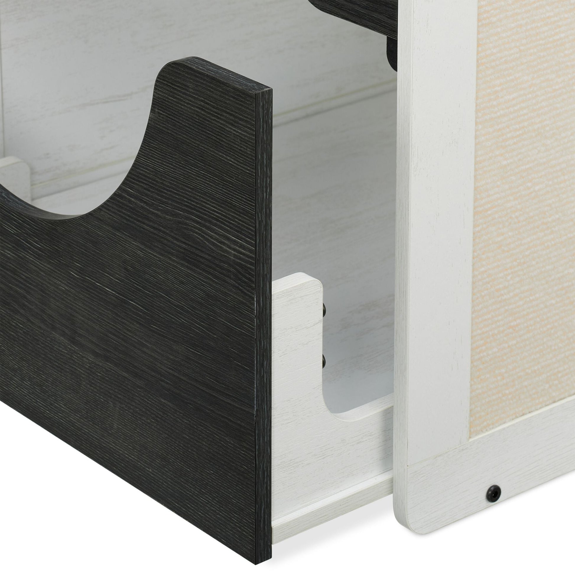Katzenschrank für Katzentoilette Anthrazit-Weiss-Creme von Relaxdays