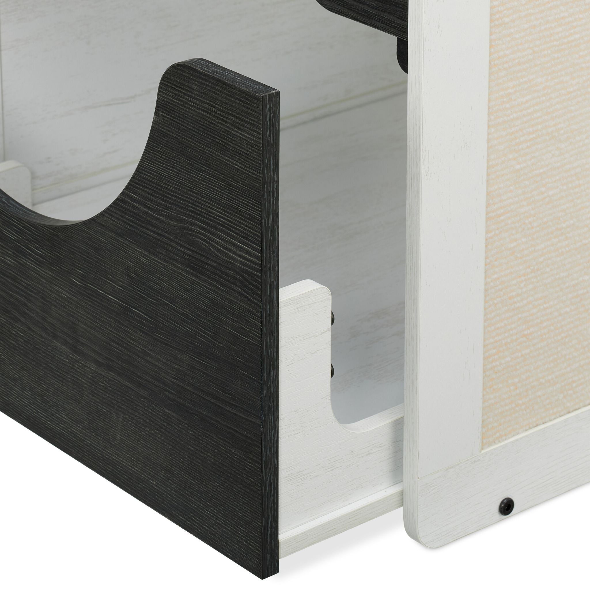 Katzenschrank für Katzentoilette Anthrazit-Weiss-Creme von Relaxdays
