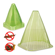 Pflanzenhut Schnecken Set Grün von Relaxdays