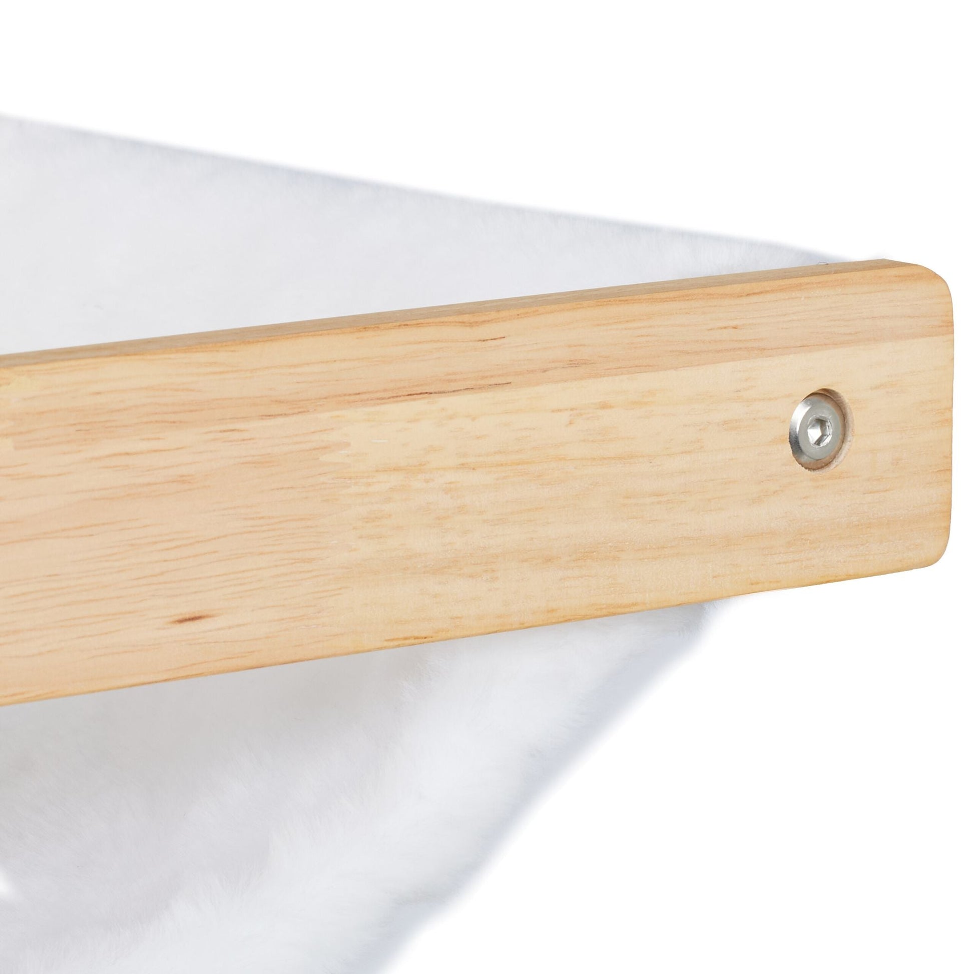 Katzenhängematte Wand Weiss-Hellbraun von Relaxdays