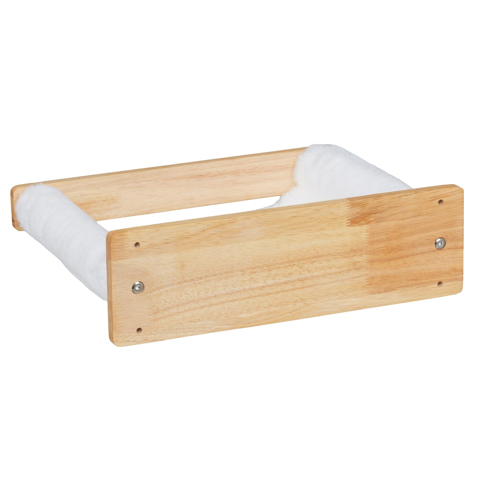 Katzenhängematte Wand Weiss-Hellbraun von Relaxdays