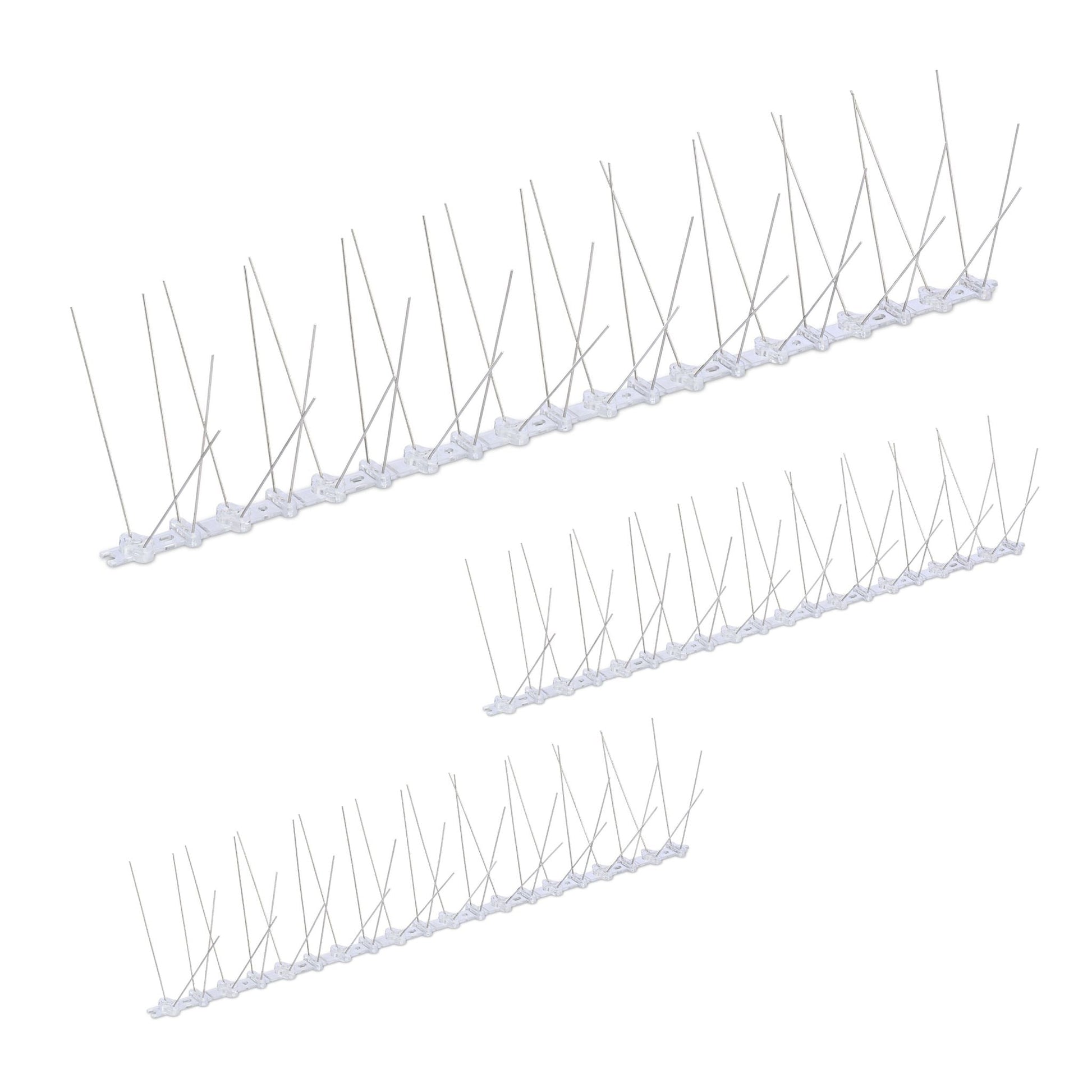 Vogelabwehr Spikes 3er-Set Silber-Transparent von Relaxdays