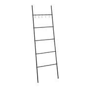 Handtuchleiter mit 5 Sprossen Schwarz von Relaxdays