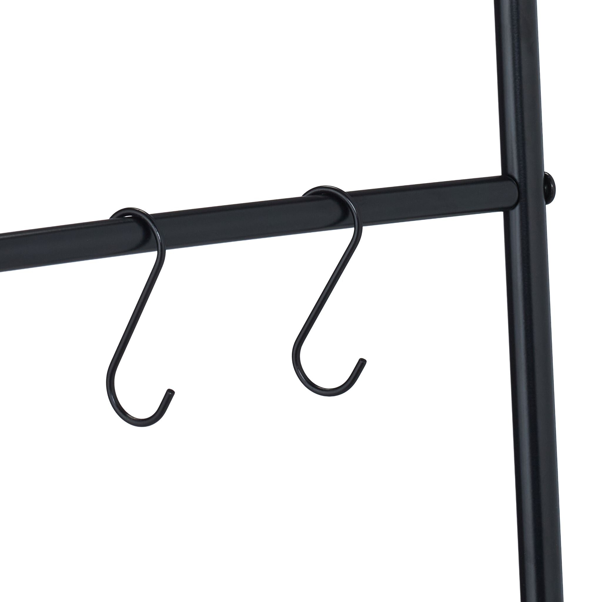Handtuchleiter mit 5 Sprossen Schwarz von Relaxdays