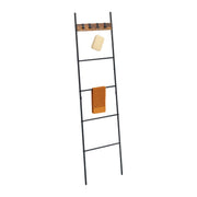 Industrial Handtuchleiter mit 4 Sprossen Braun-Schwarz von Relaxdays