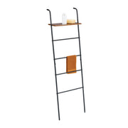 Industrial Handtuchleiter mit Ablage Braun-Schwarz von Relaxdays