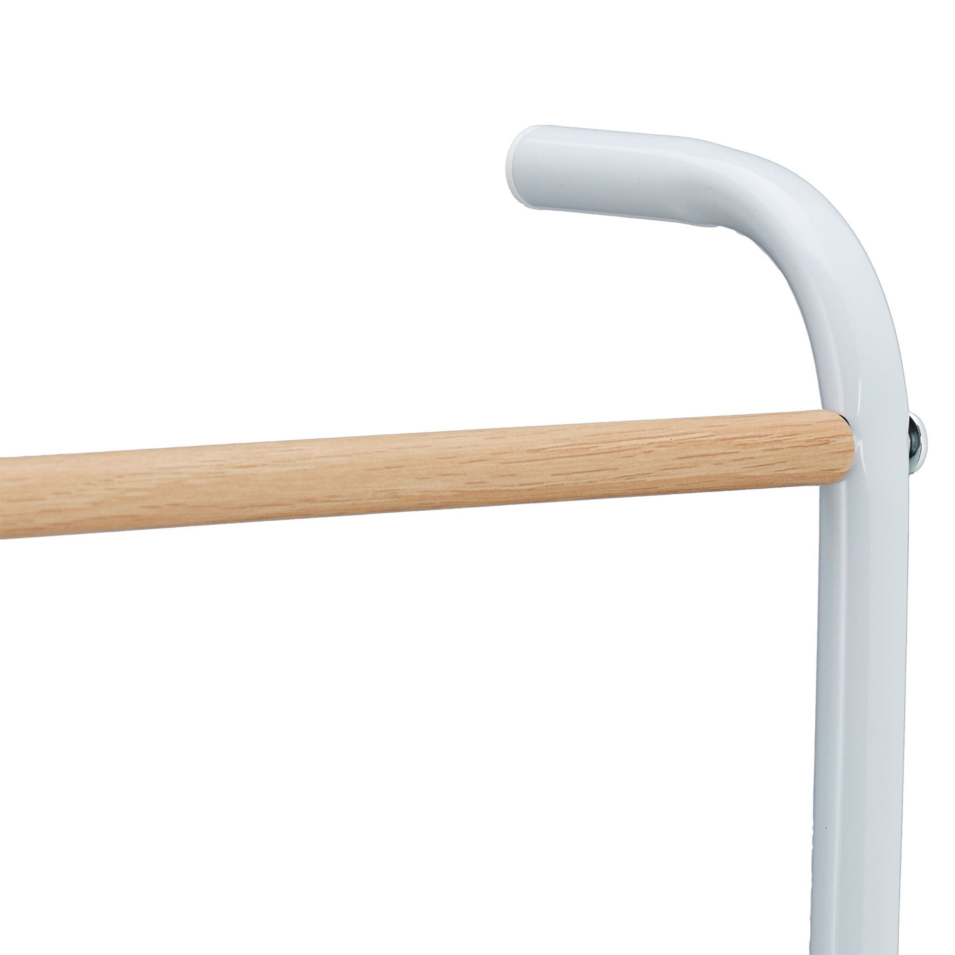 Handtuchleiter Metall mit 6 Sprossen Weiss-Hellbraun von Relaxdays