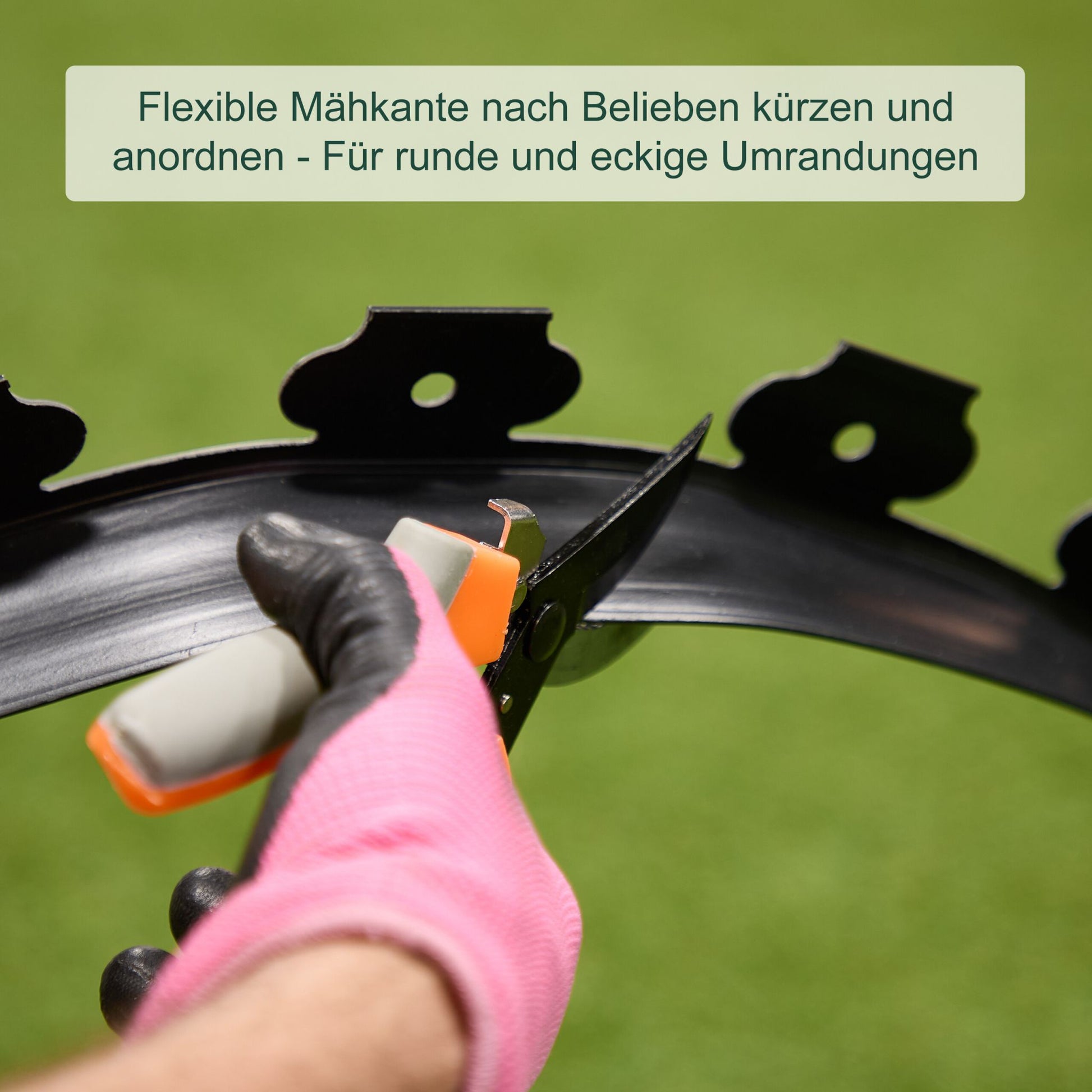 Rasenkante mit Erdanker Schwarz von Relaxdays