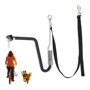 Fahrradleine für Hunde mit Abstandhalter Schwarz-Silber von Relaxdays