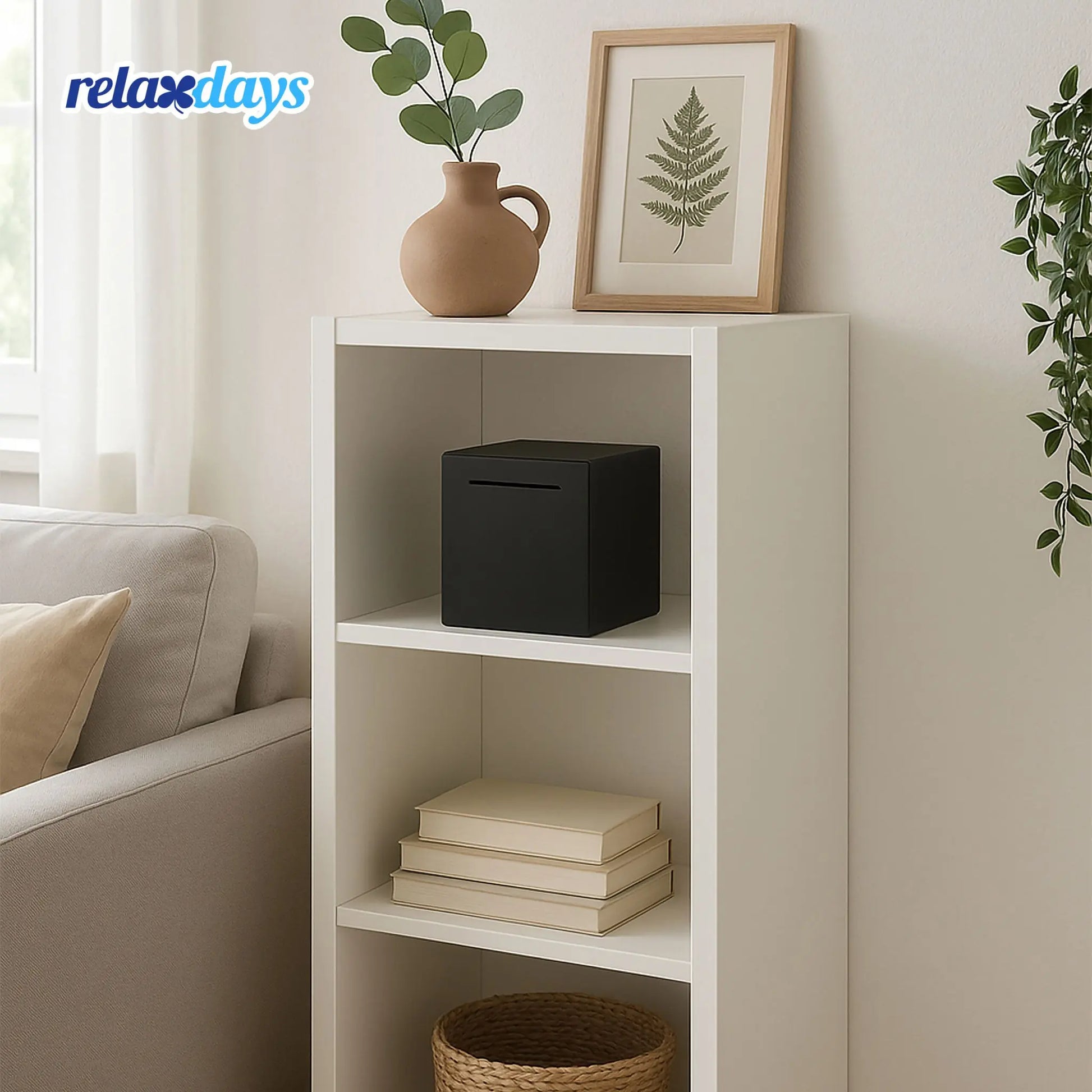 Spardose nicht zum Öffnen Schwarz von Relaxdays