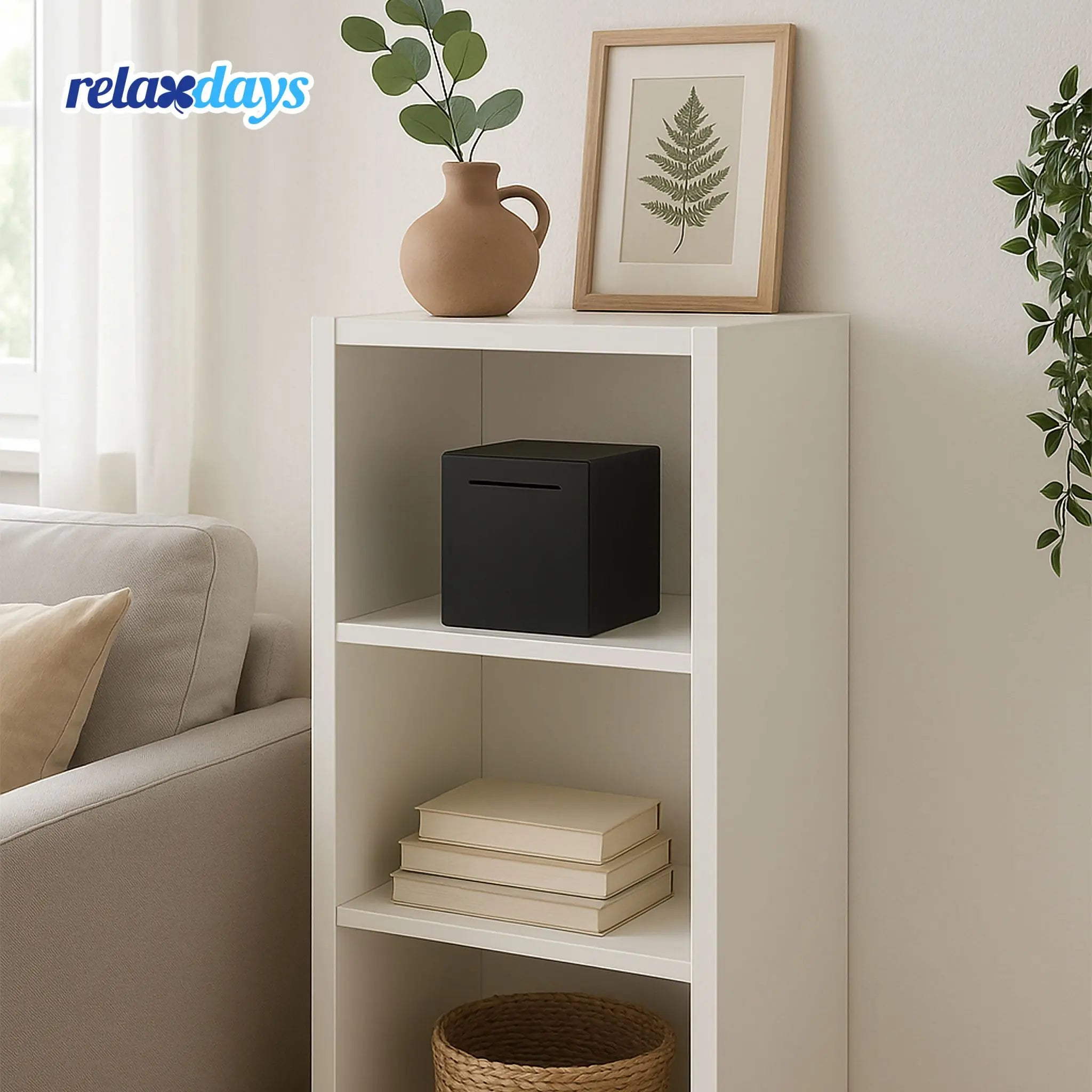 Spardose nicht zum Öffnen Schwarz von Relaxdays