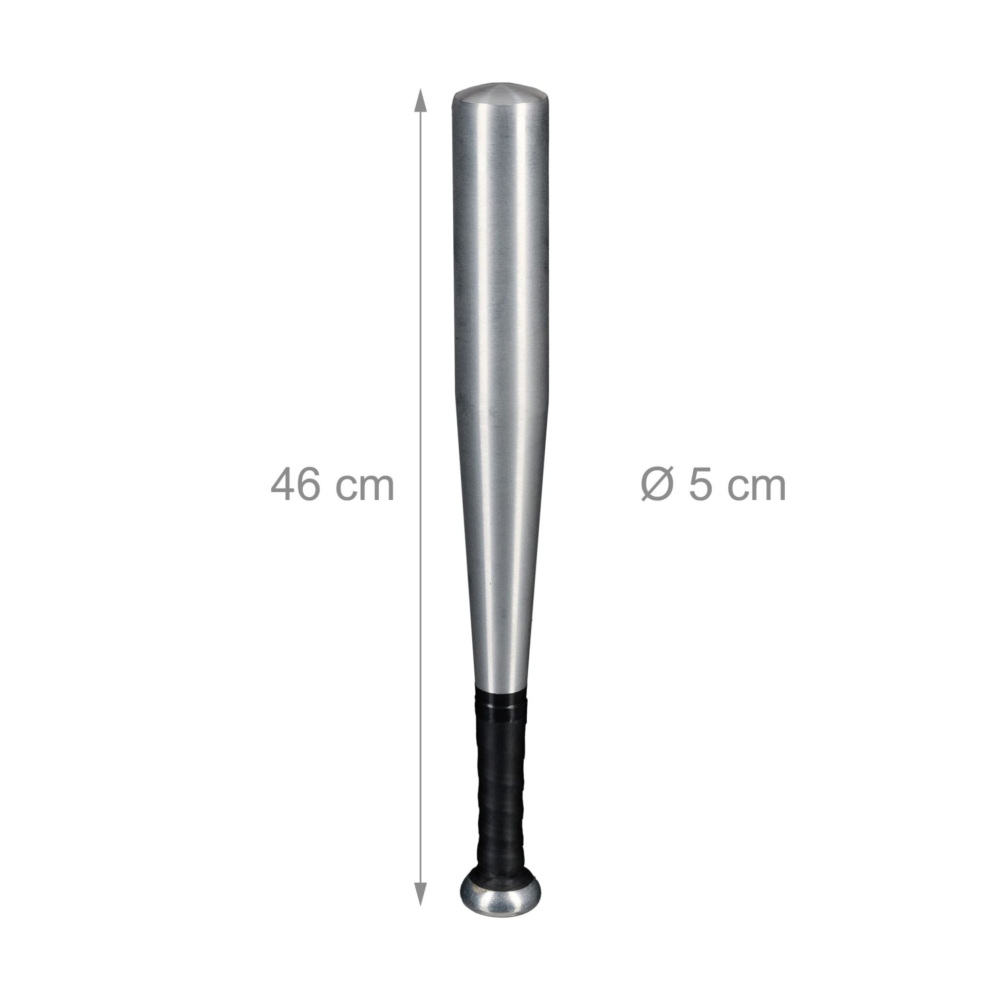 Baseballschläger 18 Aluminium Schwarz-Silber von Relaxdays
