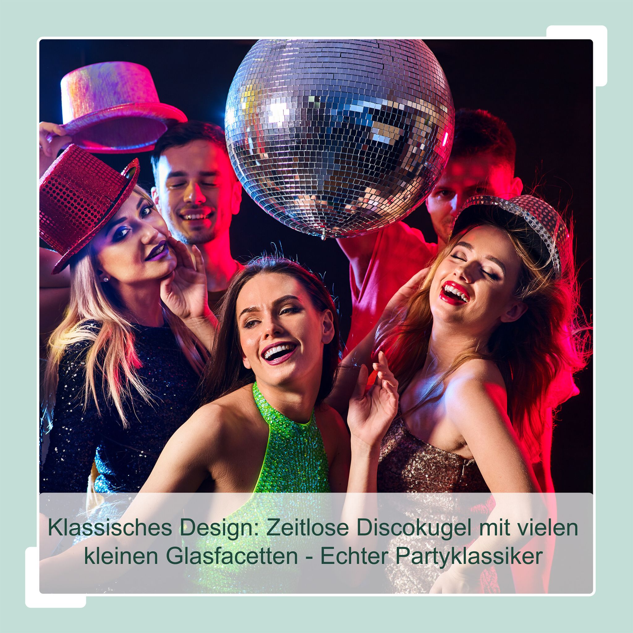 Discokugel 25cm Silber von Relaxdays