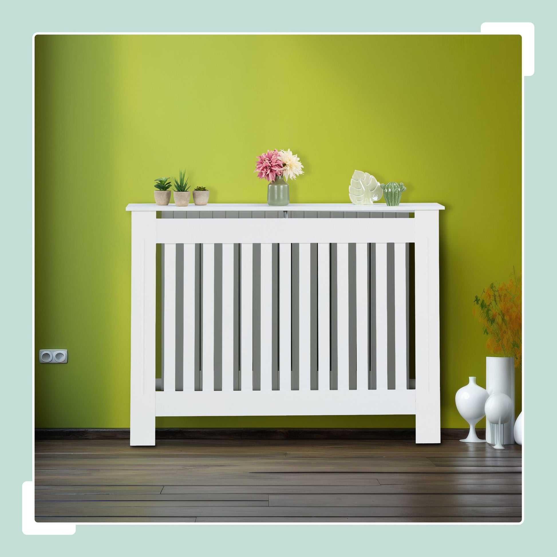 Heizkörperverkleidung Landhausstil Weiss von Relaxdays