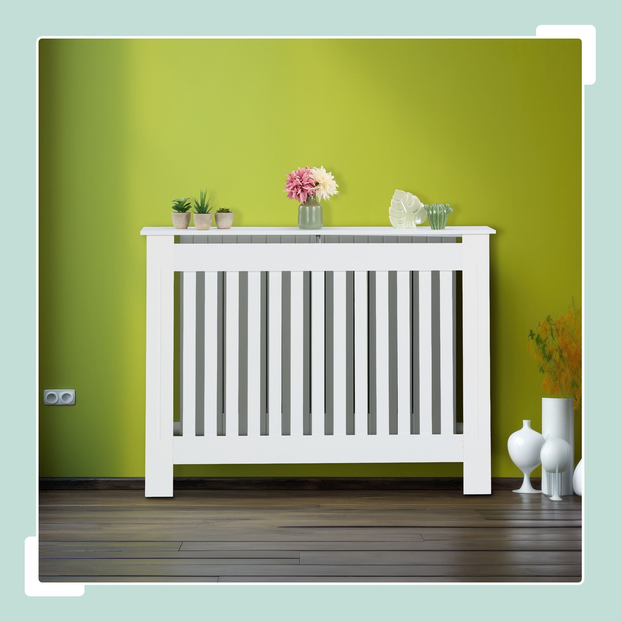 Heizkörperverkleidung Landhausstil Weiss von Relaxdays