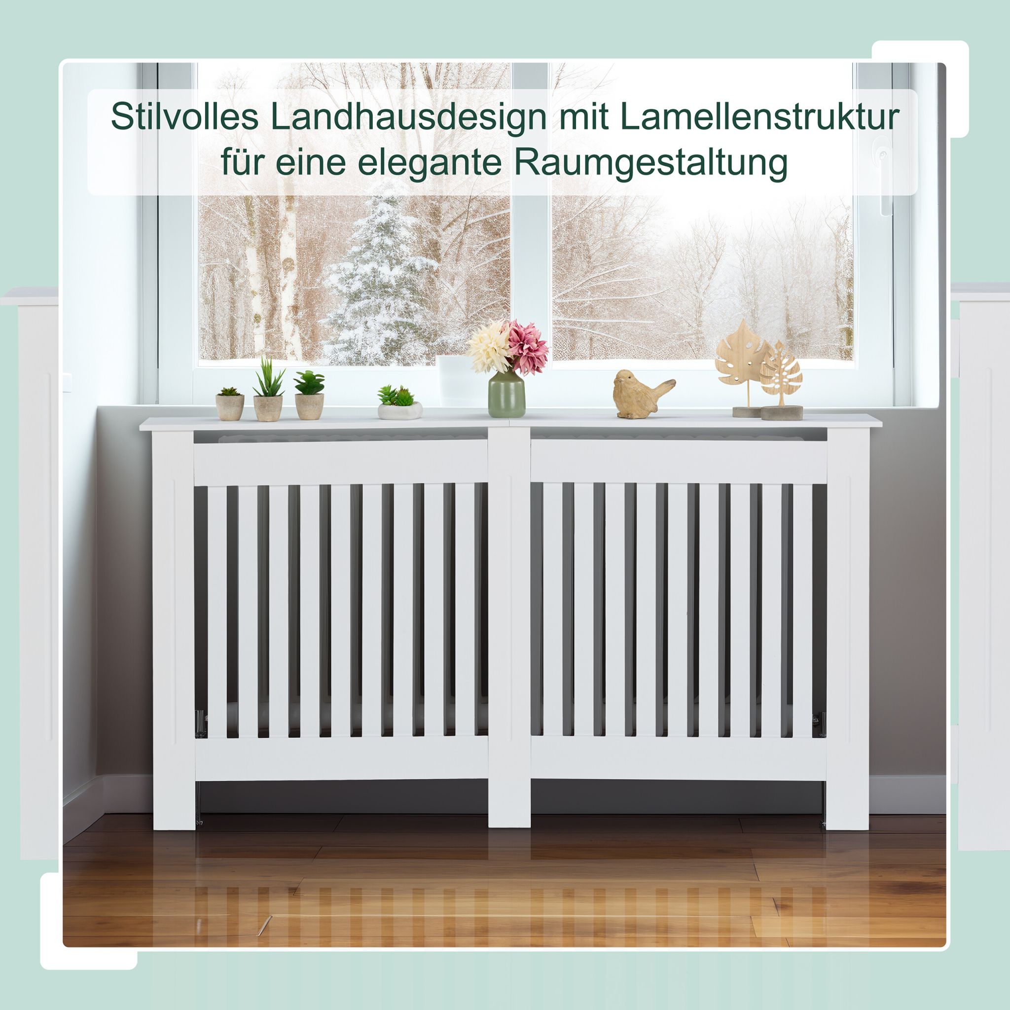 Heizkörperverkleidung Landhausstil Weiss von Relaxdays