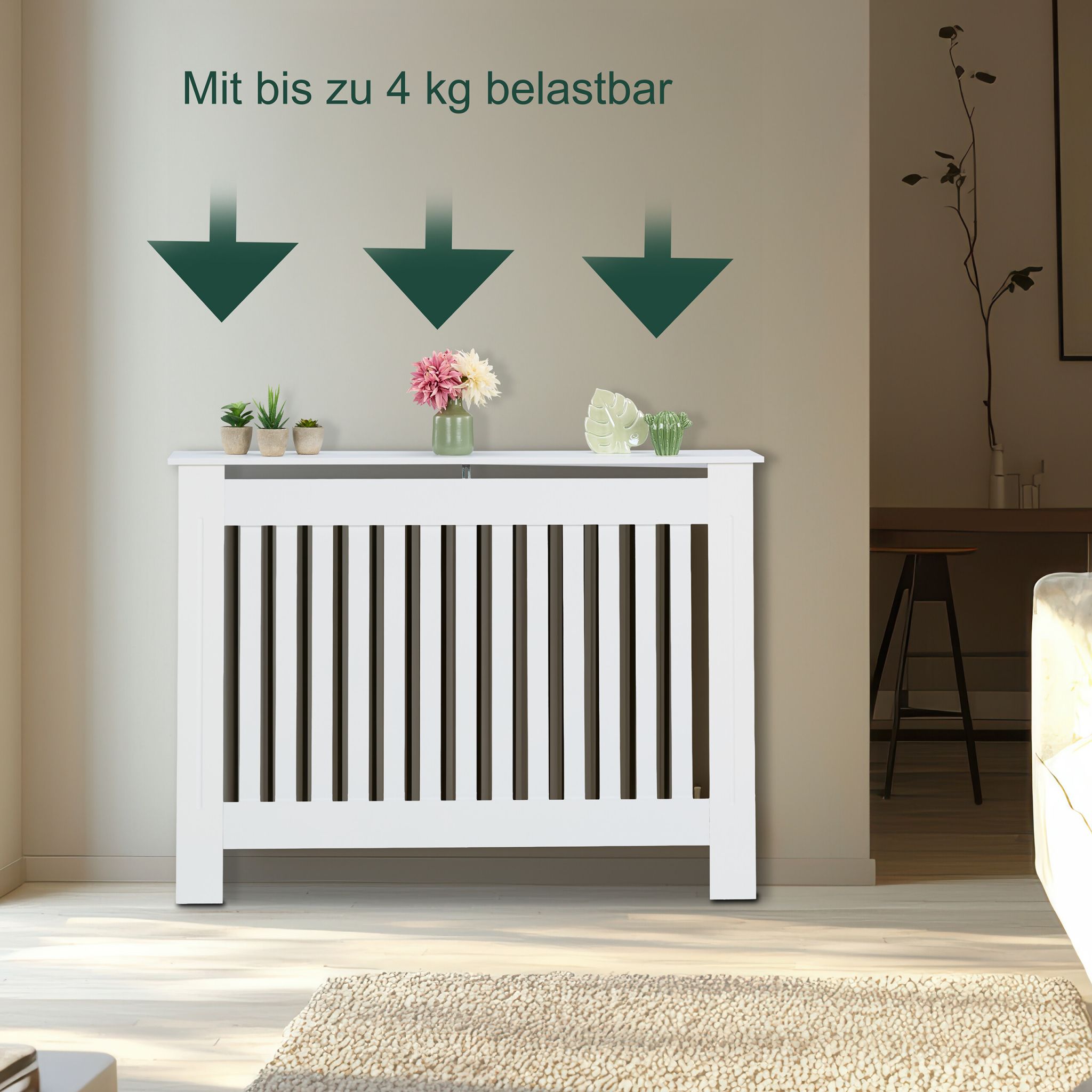 Heizkörperverkleidung Landhausstil Weiss von Relaxdays
