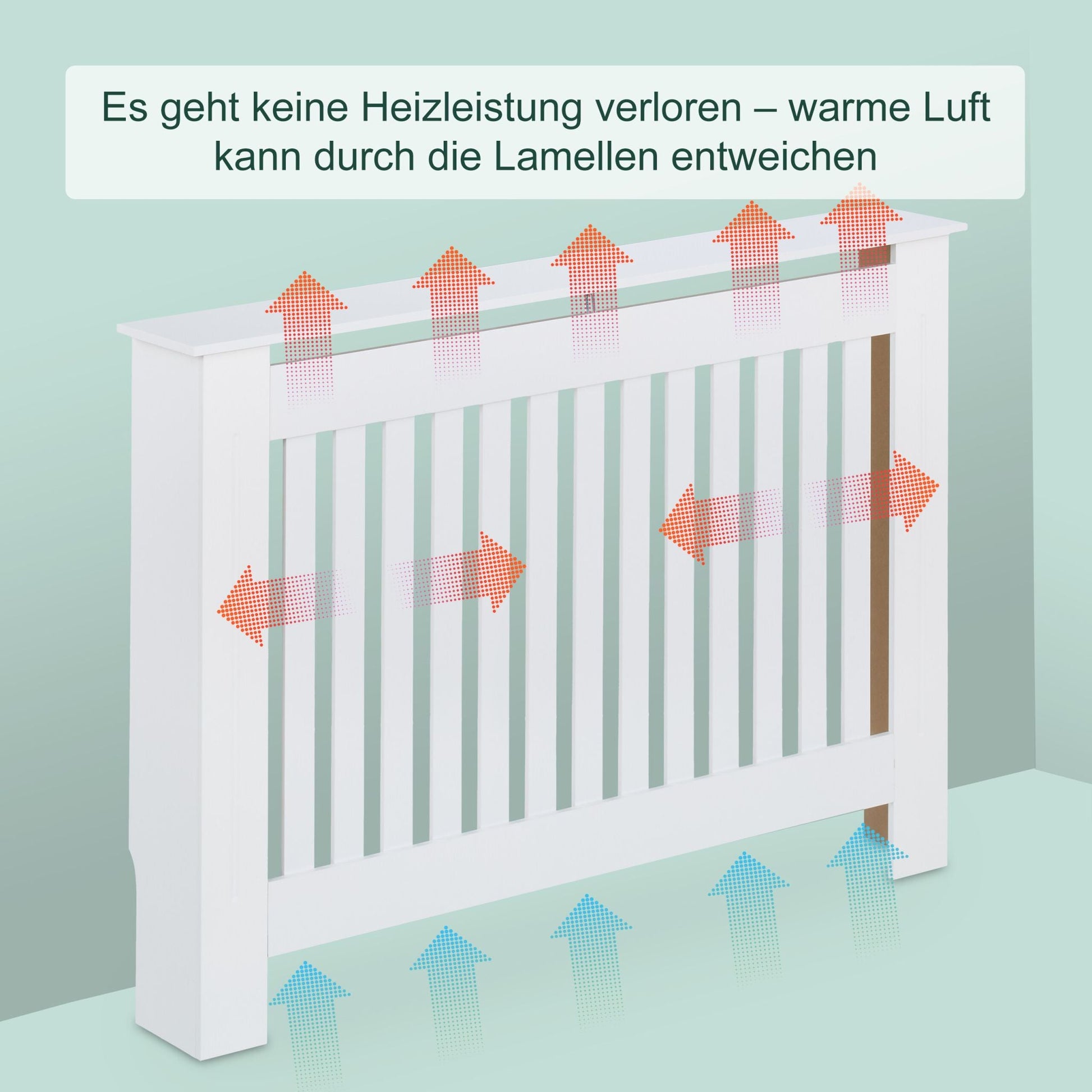 Heizkörperverkleidung Landhausstil Weiss von Relaxdays