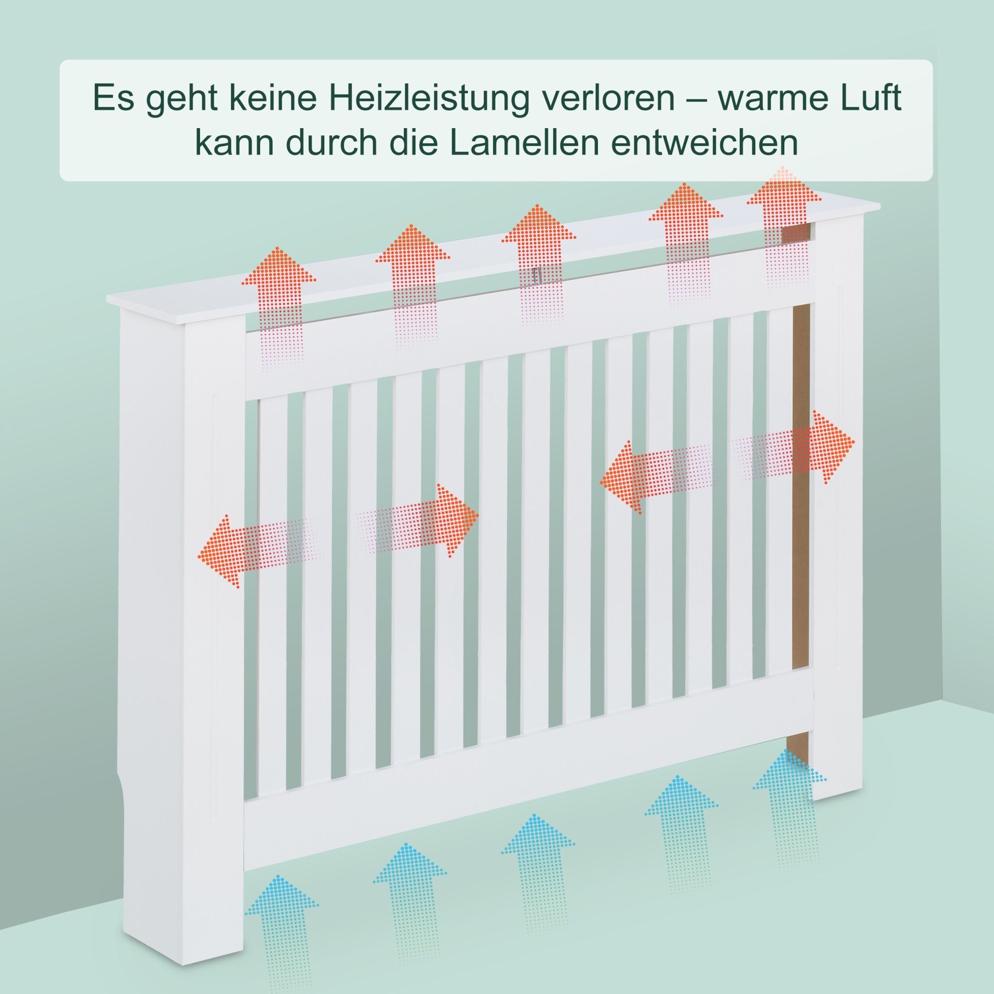 Heizkörperverkleidung Landhausstil Weiss von Relaxdays