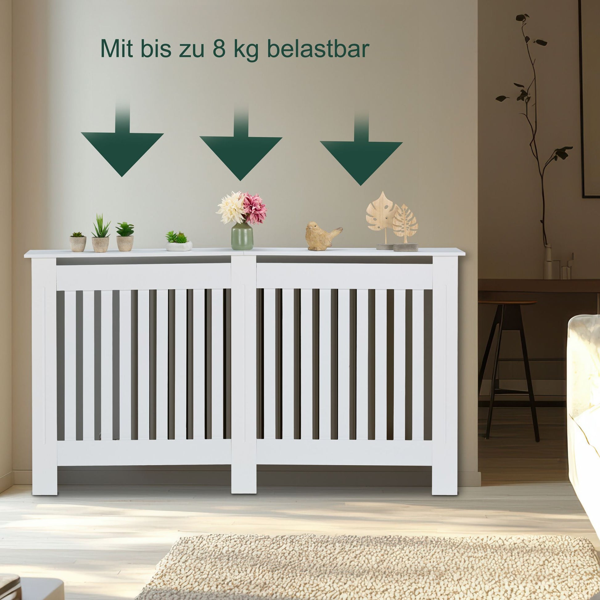 Heizkörperverkleidung Landhausstil Weiss von Relaxdays