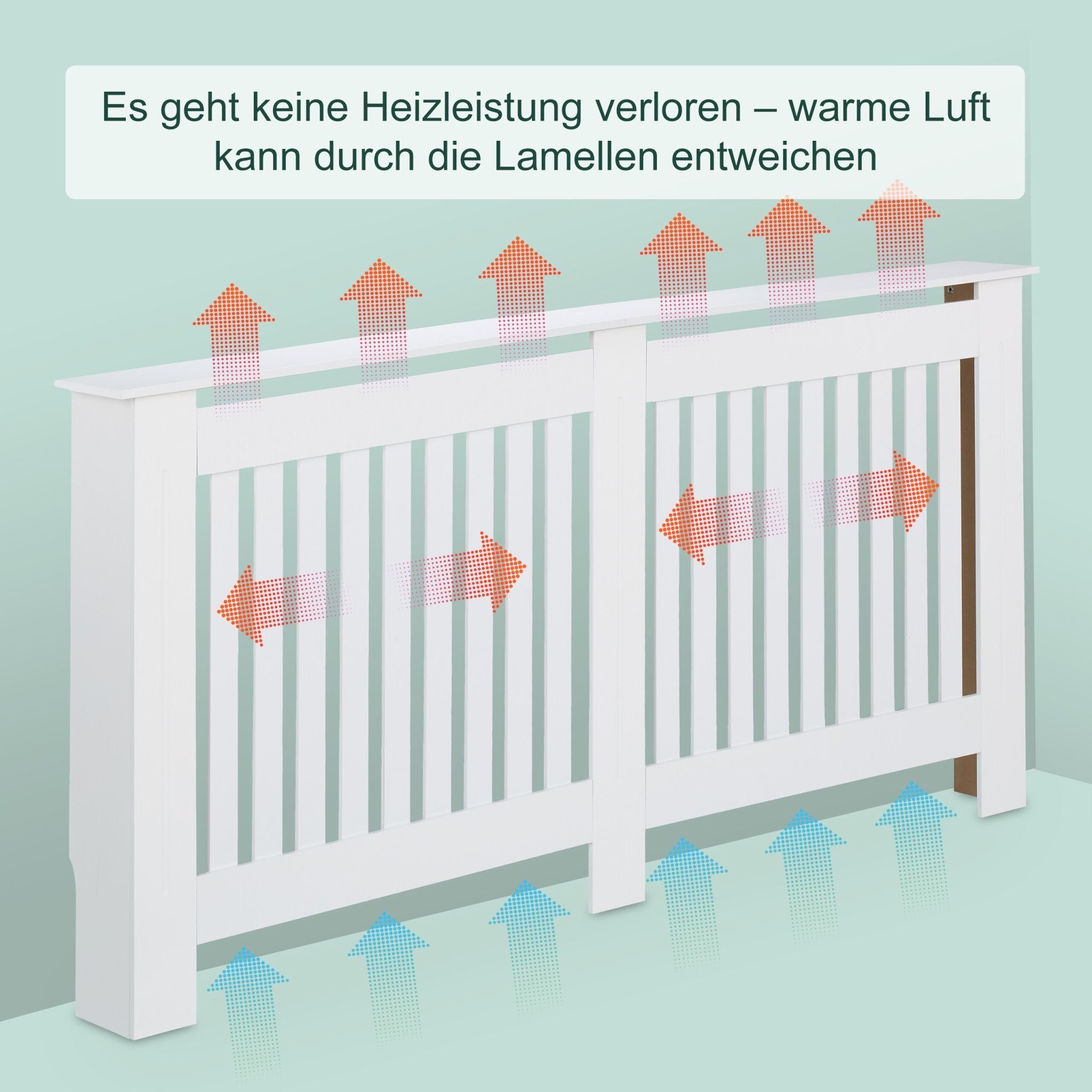 Heizkörperverkleidung Landhausstil Weiss von Relaxdays