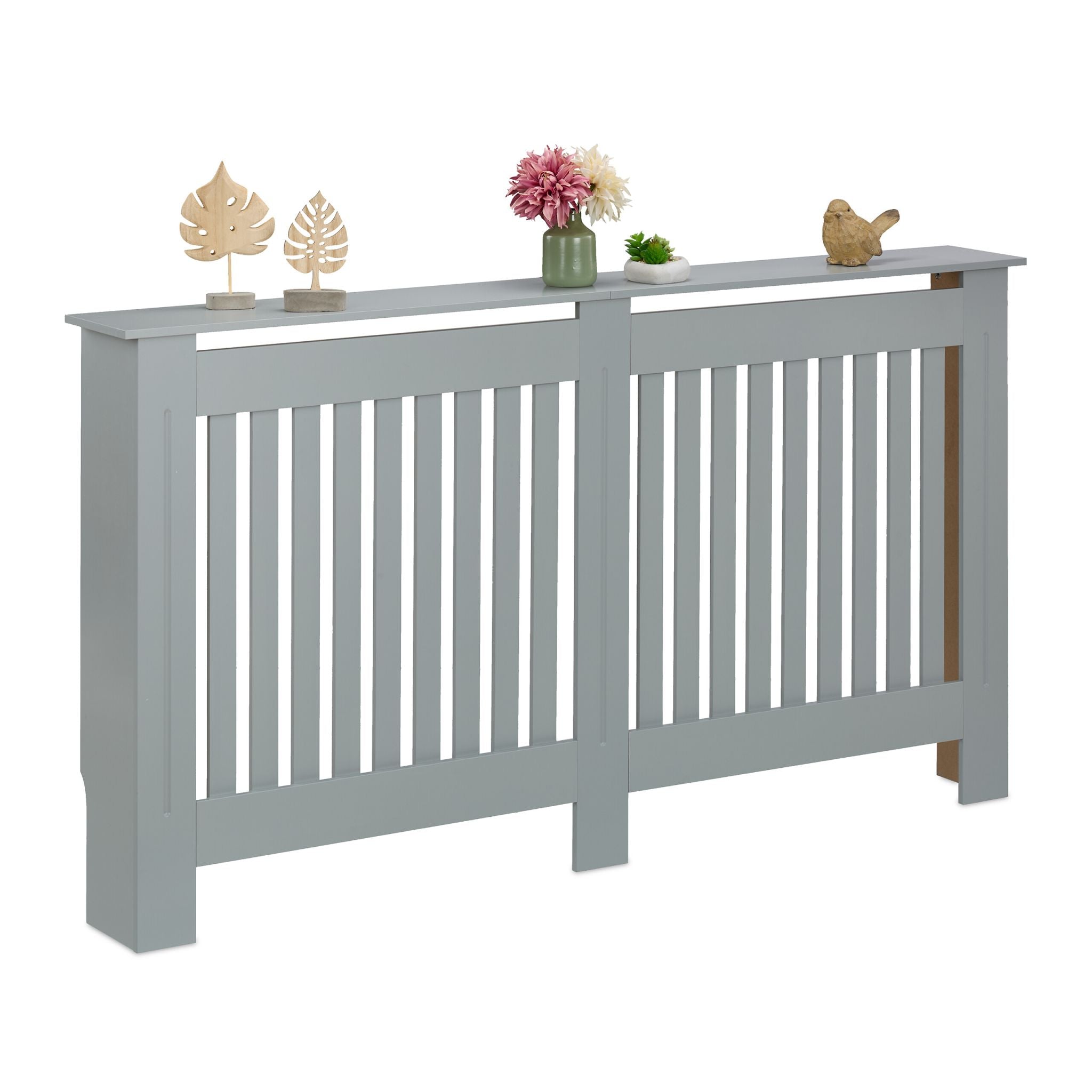 Heizkörperverkleidung Landhausstil Grau von Relaxdays