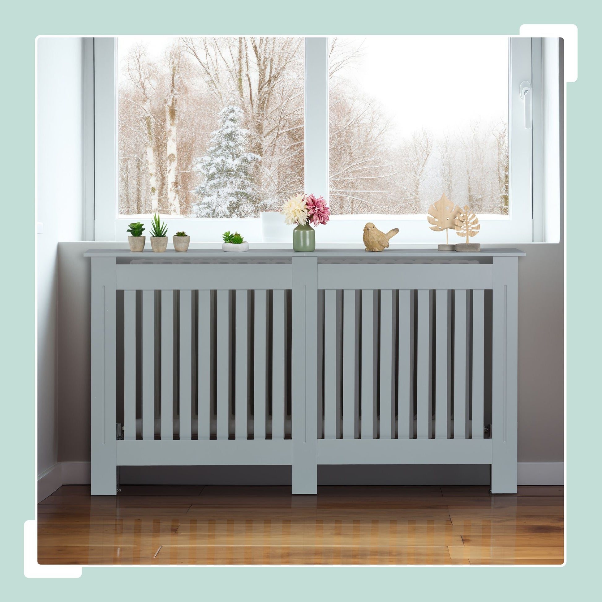 Heizkörperverkleidung Landhausstil Grau von Relaxdays
