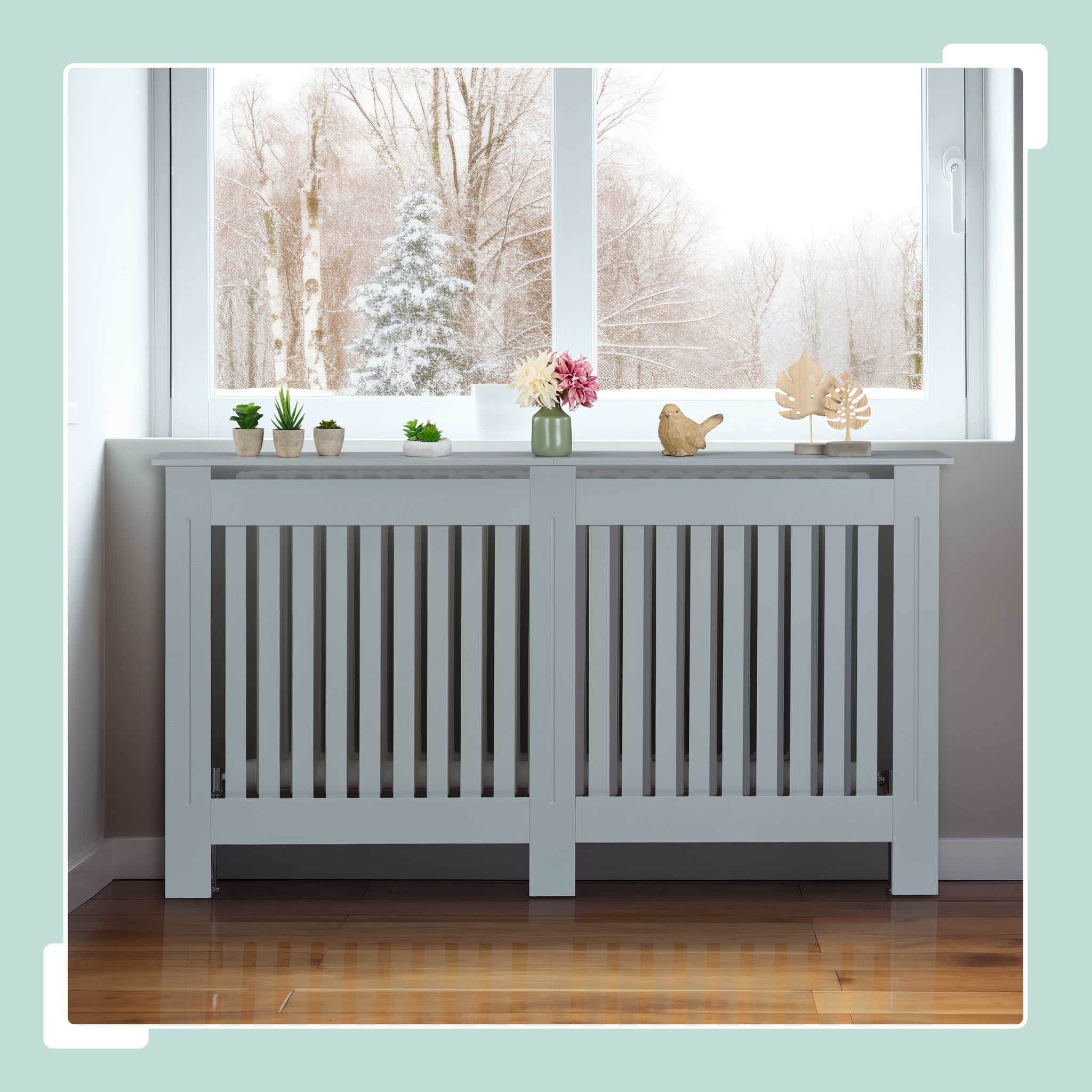 Heizkörperverkleidung Landhausstil Grau von Relaxdays