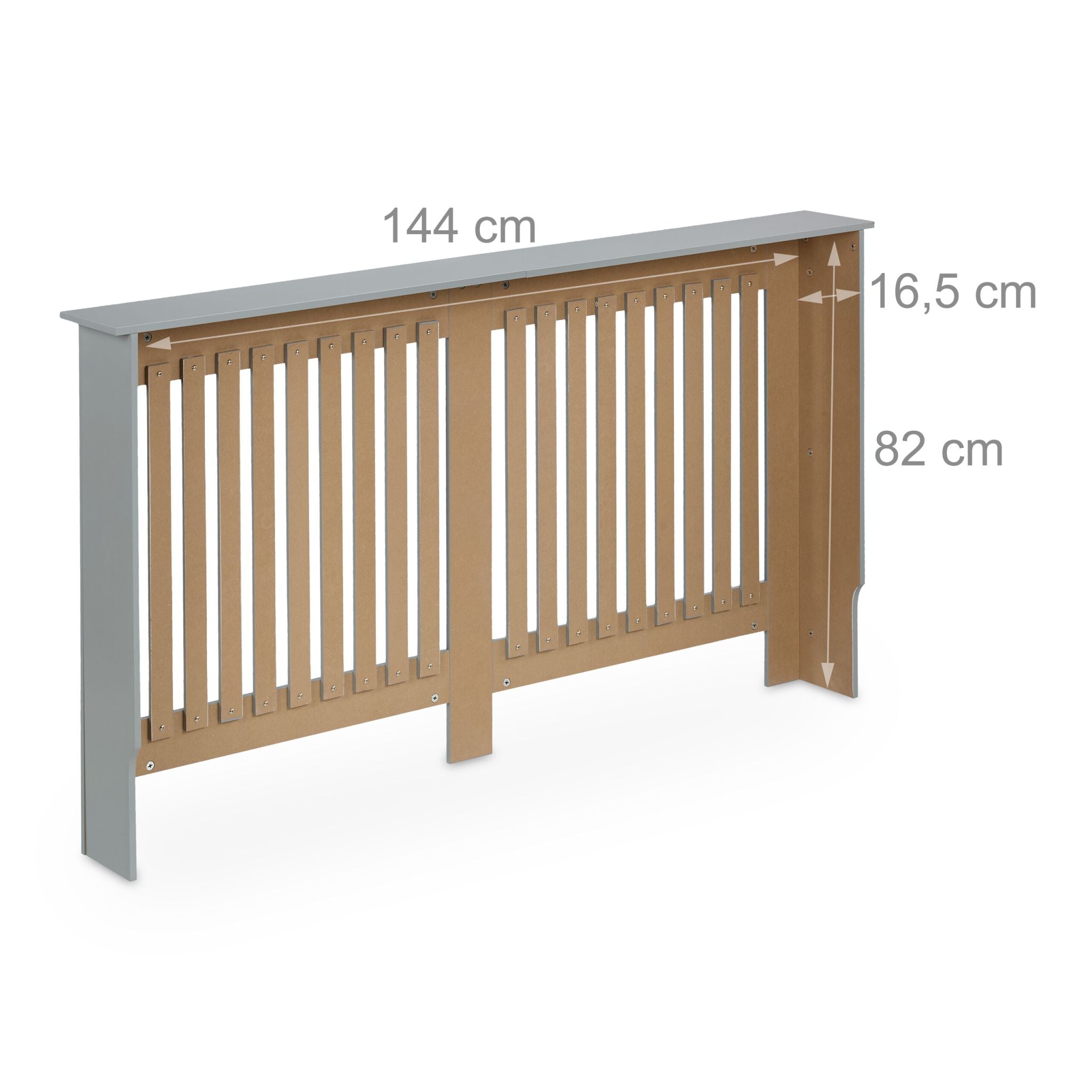 Heizkörperverkleidung Landhausstil Grau von Relaxdays