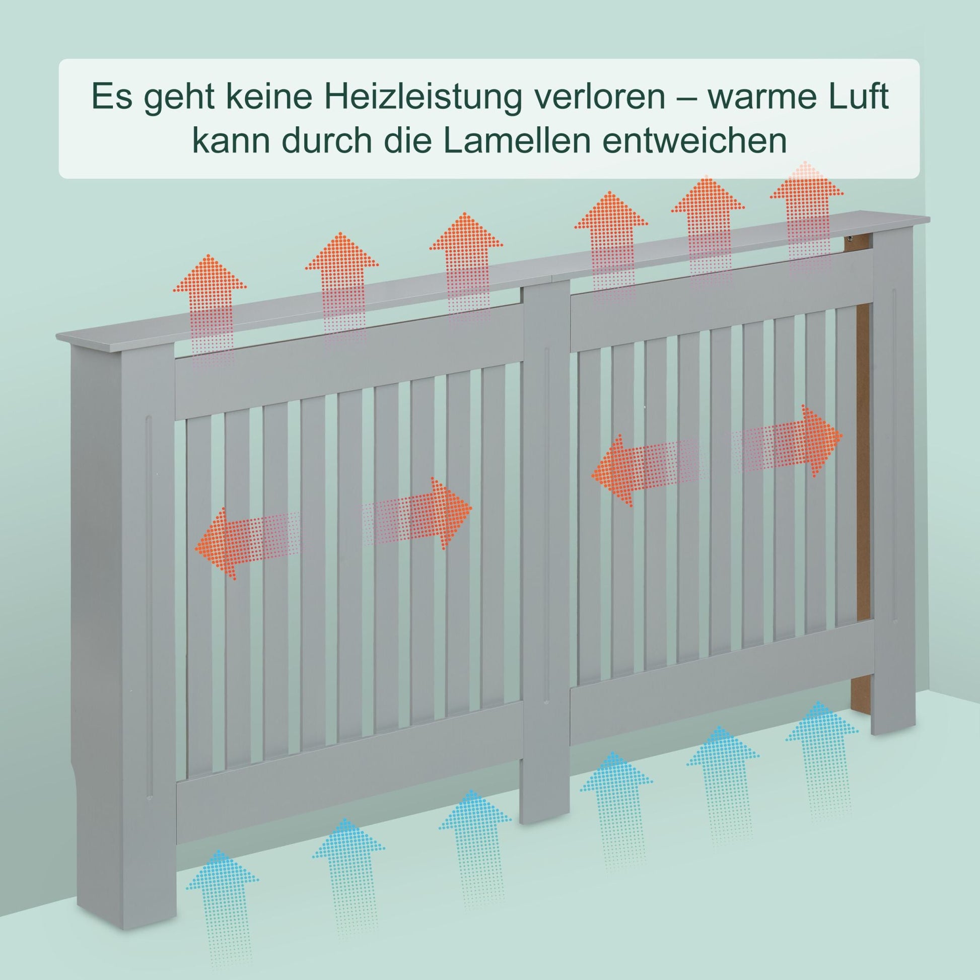 Heizkörperverkleidung Landhausstil Grau von Relaxdays
