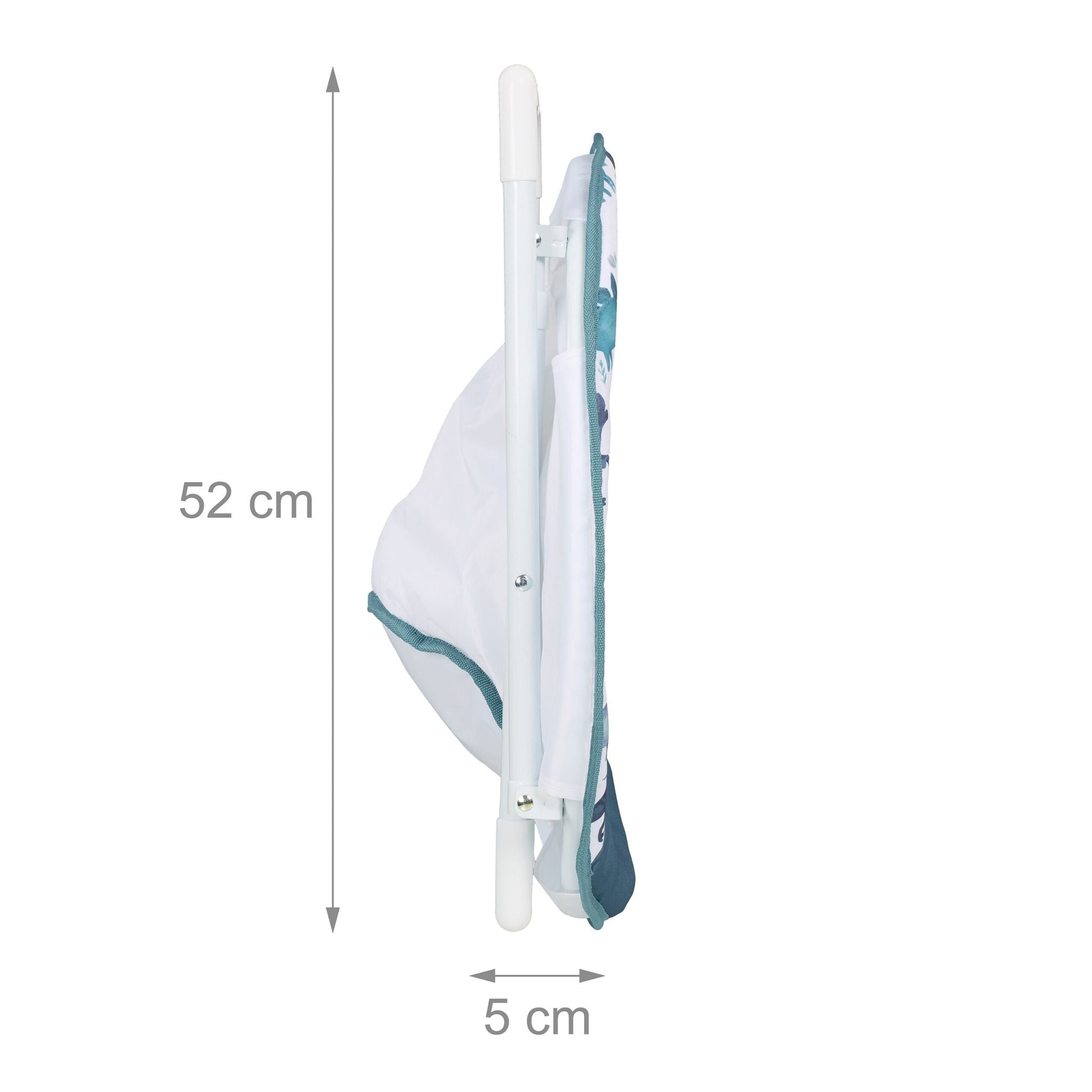 Faltbarer Moonchair für Kinder Weiss-Blau-Braun von Relaxdays