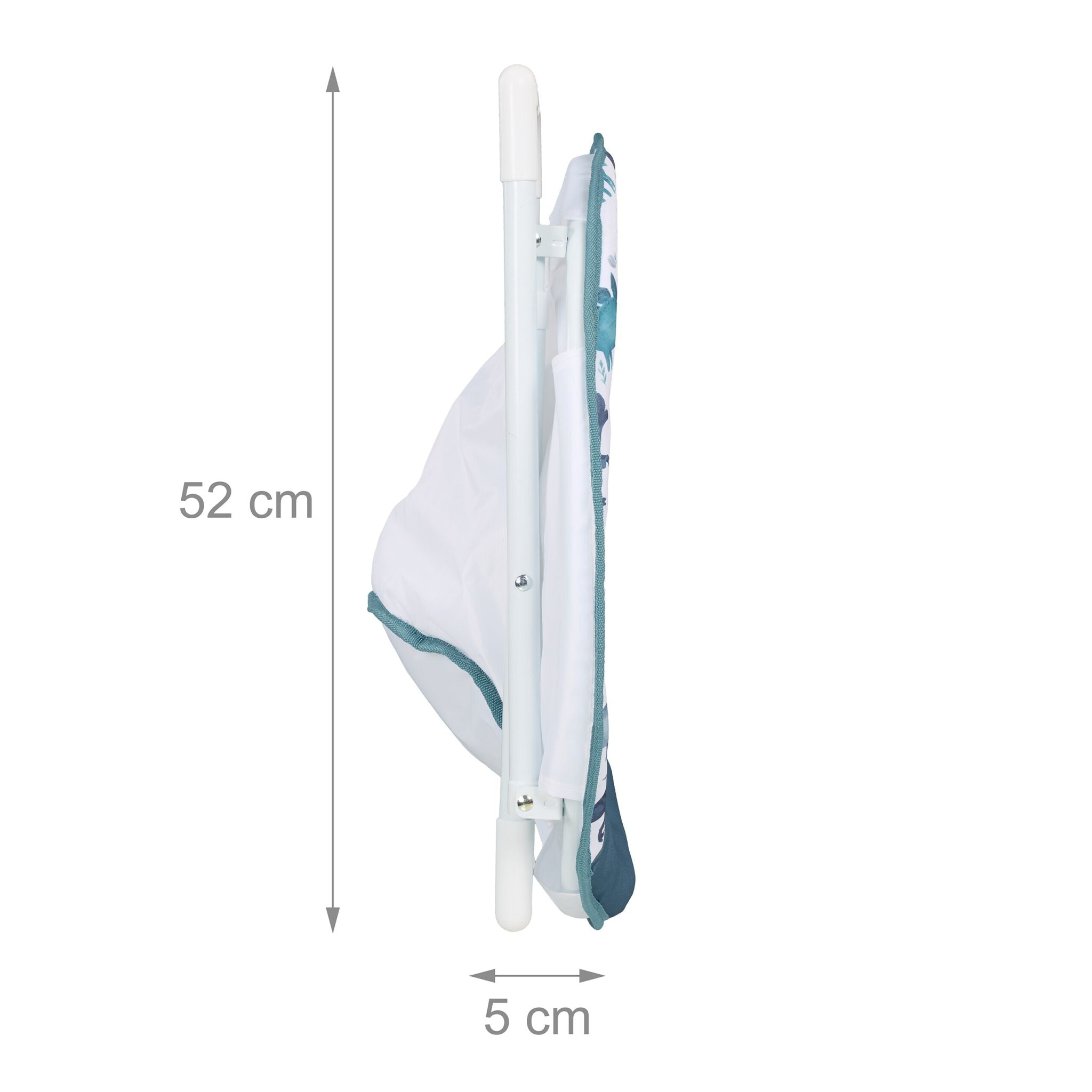 Faltbarer Moonchair für Kinder Weiss-Blau-Braun von Relaxdays