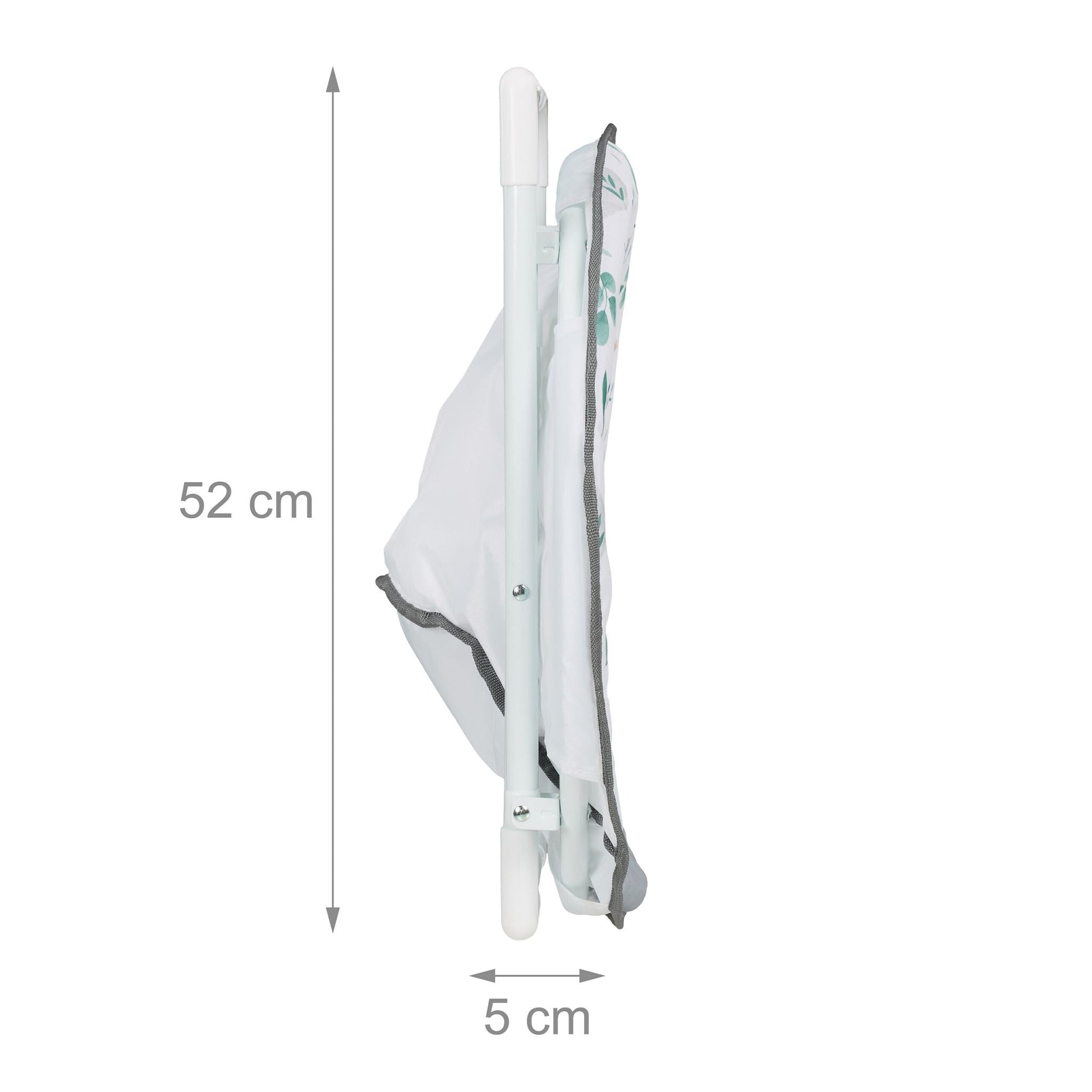 Faltbarer Moonchair für Kinder Weiss-Dunkelgrün-Grau von Relaxdays