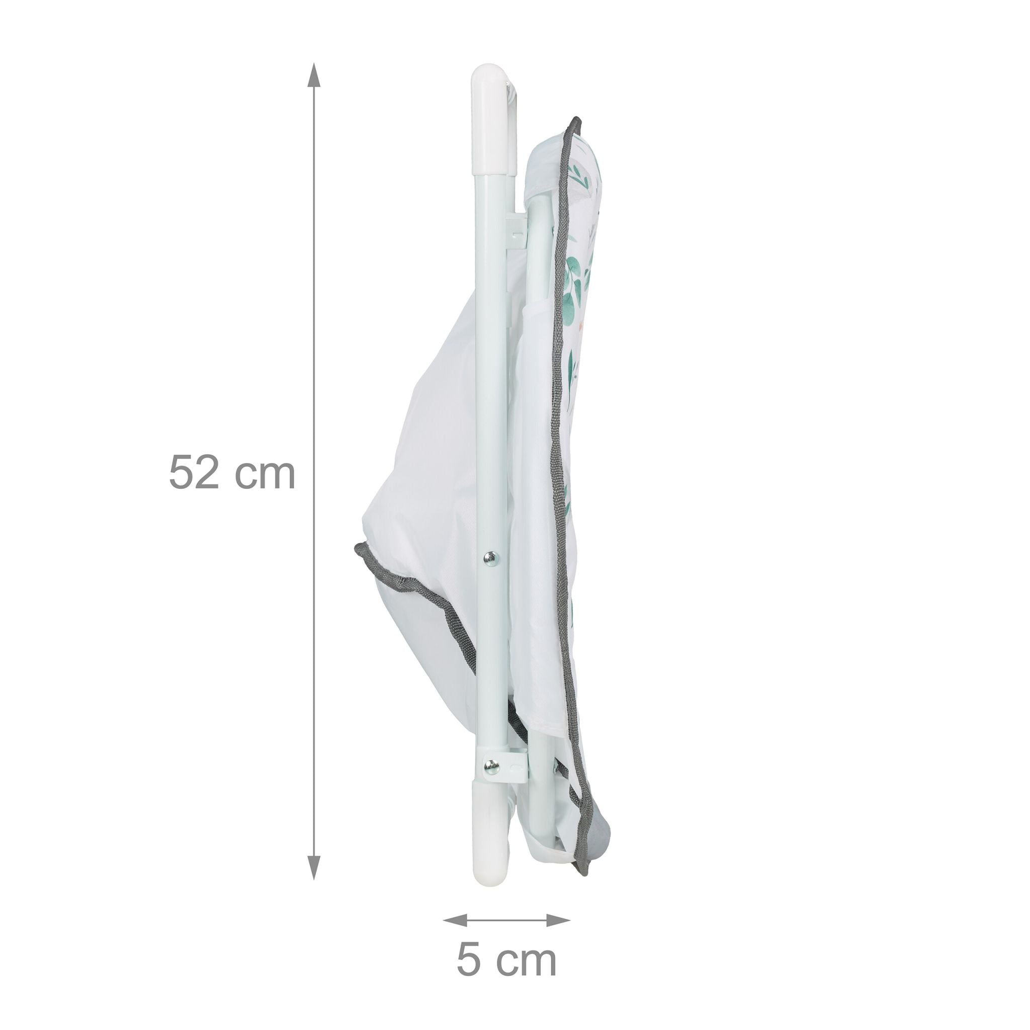 Faltbarer Moonchair für Kinder Weiss-Dunkelgrün-Grau von Relaxdays