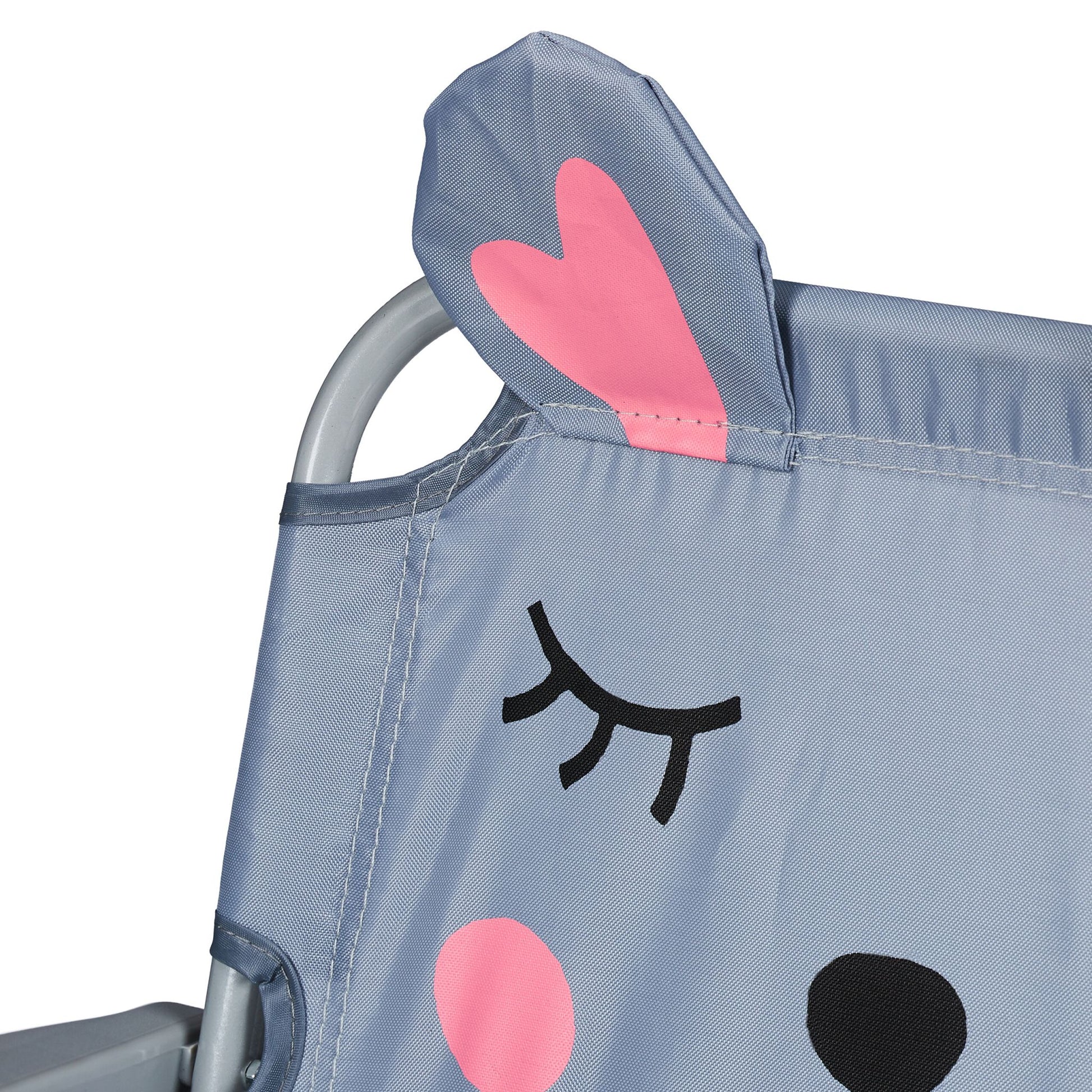 Kinder Klappstuhl mit Motiv Rosa-Schwarz-Grau von Relaxdays