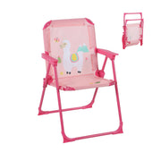 Kinder Klappstuhl mit Motiv Weiss-Pink-Rosa von Relaxdays