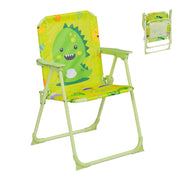 Kinder Klappstuhl mit Motiv Dunkelgrün-Gelb-Grün von Relaxdays