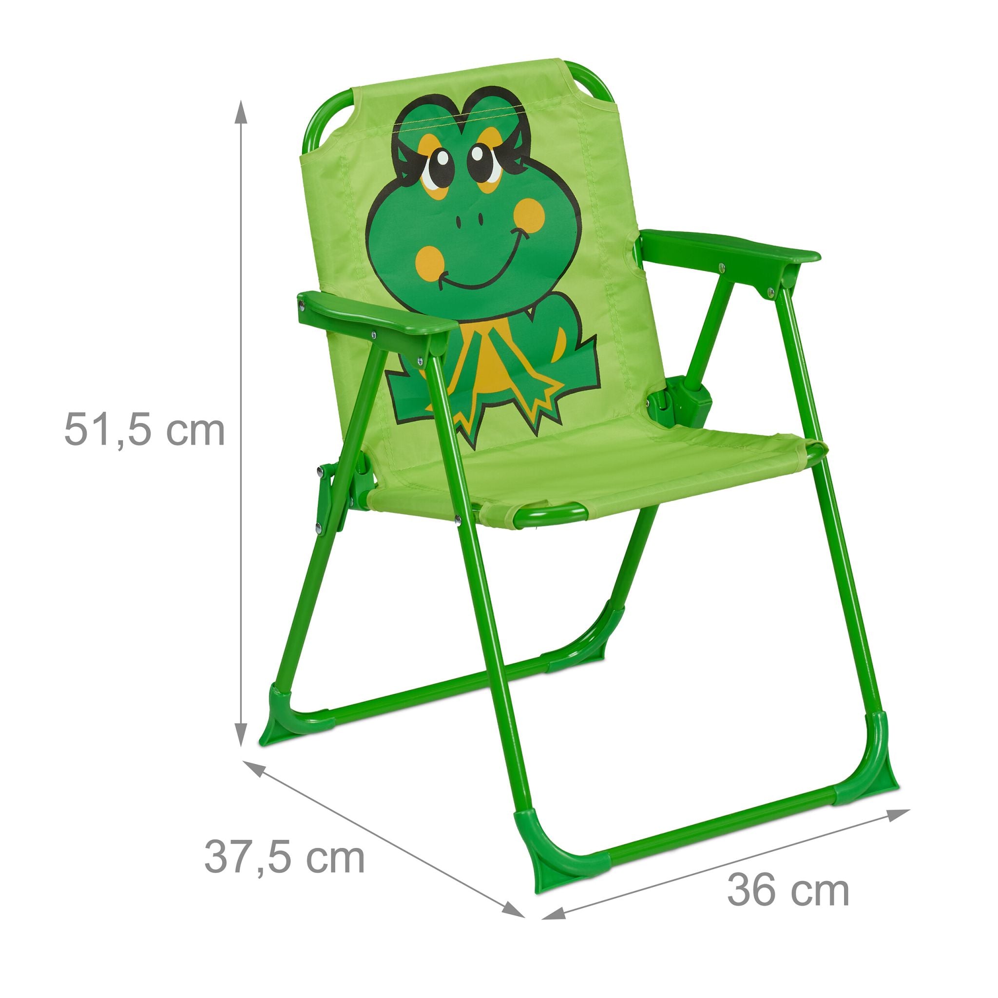 Kinder Klappstuhl mit Motiv Dunkelgrün-Grün-Orange von Relaxdays
