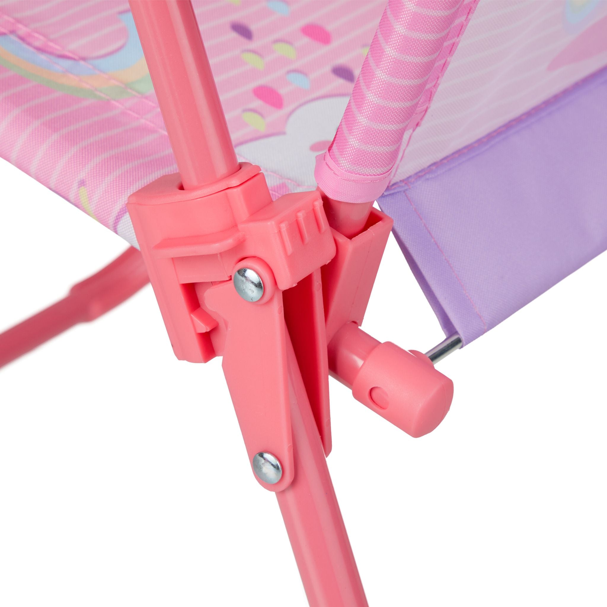 Kinder Klappstuhl mit Motiv Gelb-Hellblau-Rosa von Relaxdays