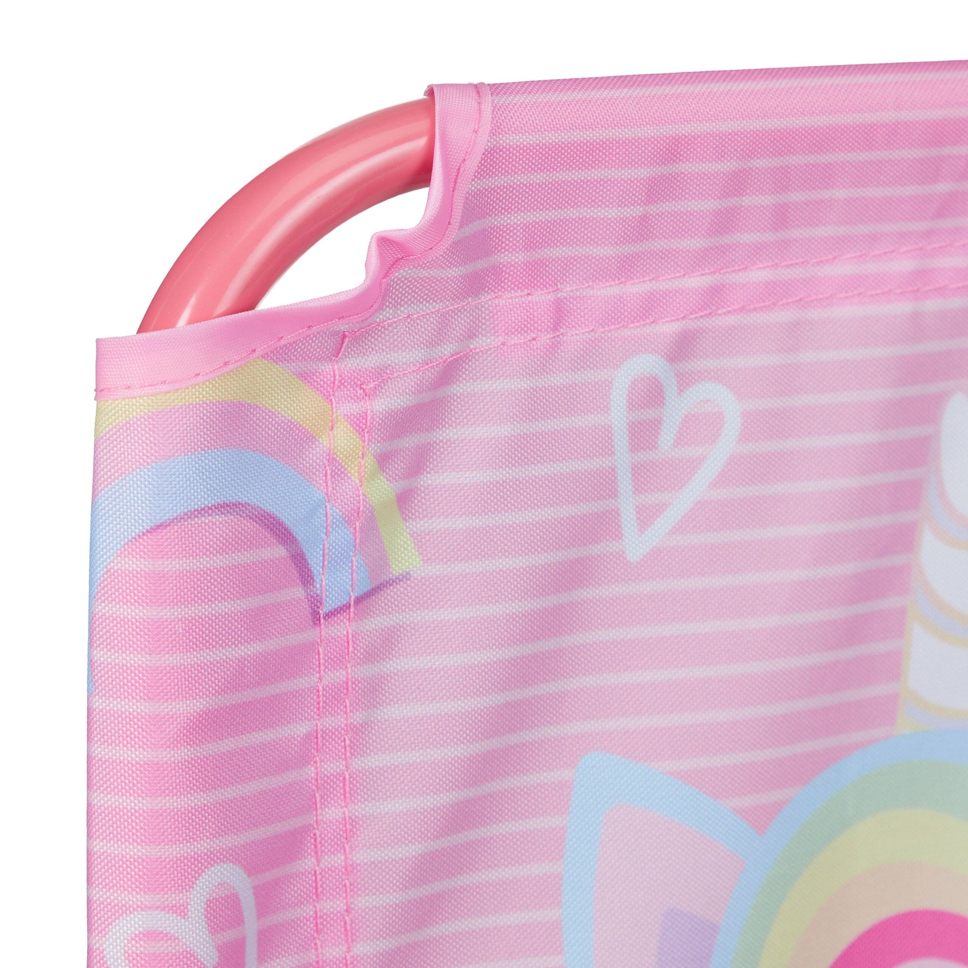 Kinder Klappstuhl mit Motiv Gelb-Hellblau-Rosa von Relaxdays