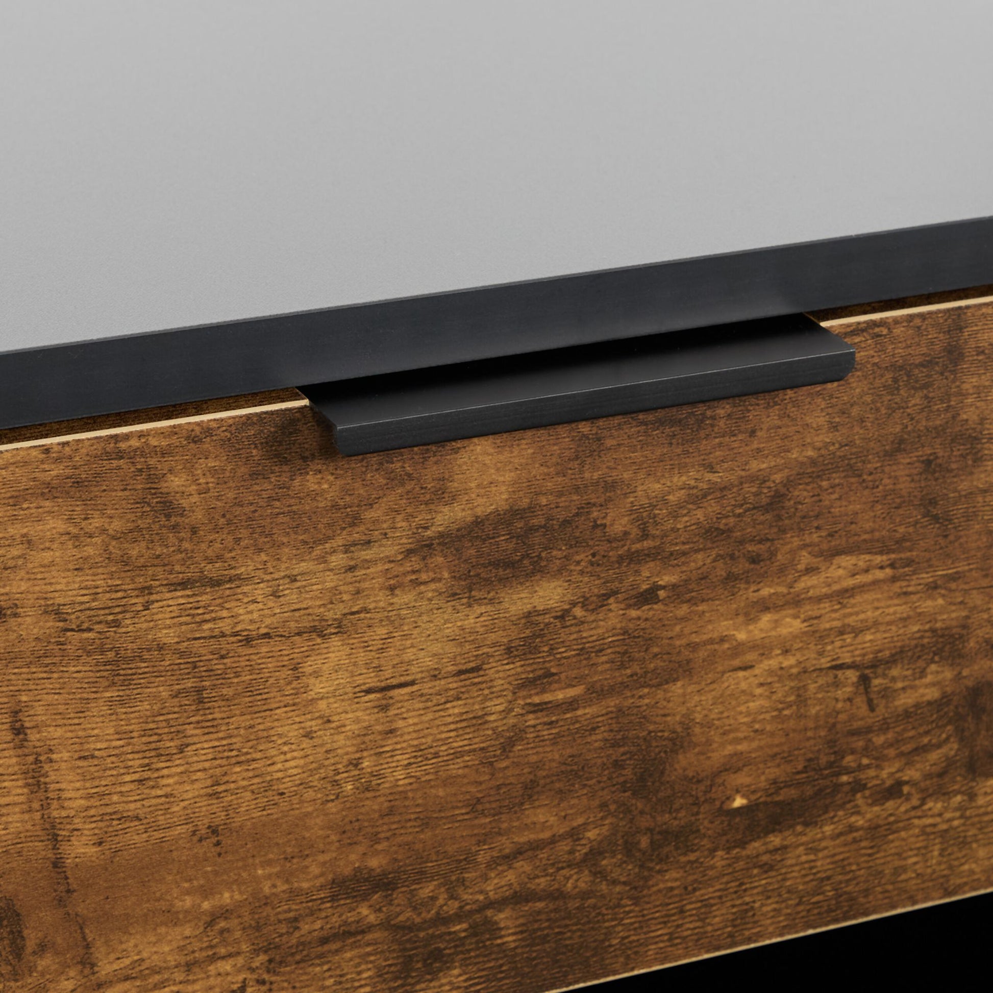 Nachttisch Industrial mit Schublade Braun-Schwarz von Relaxdays