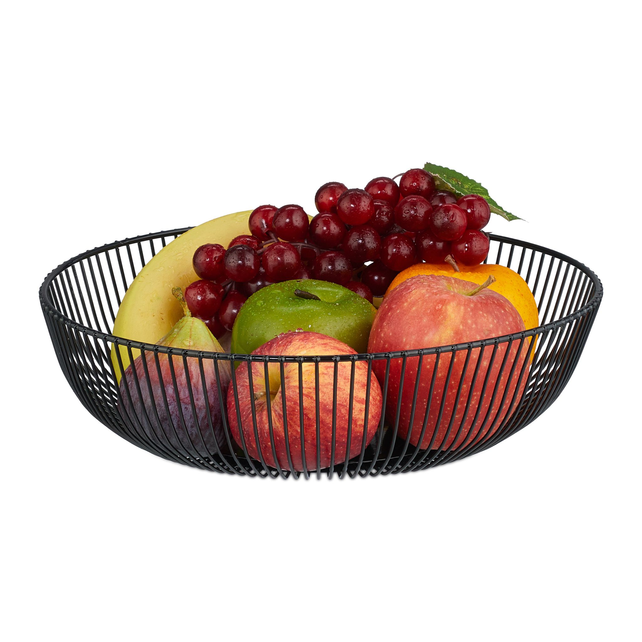 Obstschale Metall Schwarz von Relaxdays